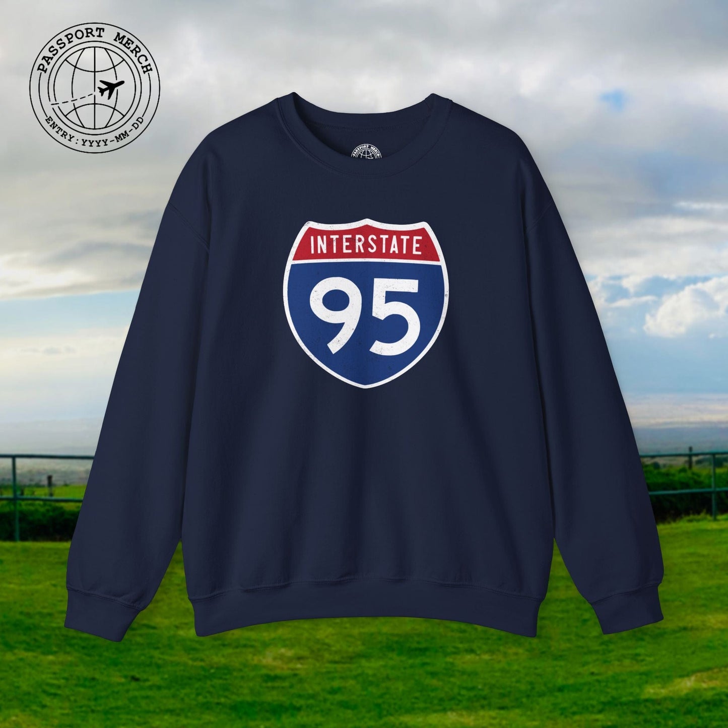 Signs of Wanderlust, Interstate 95, USA Crewneck