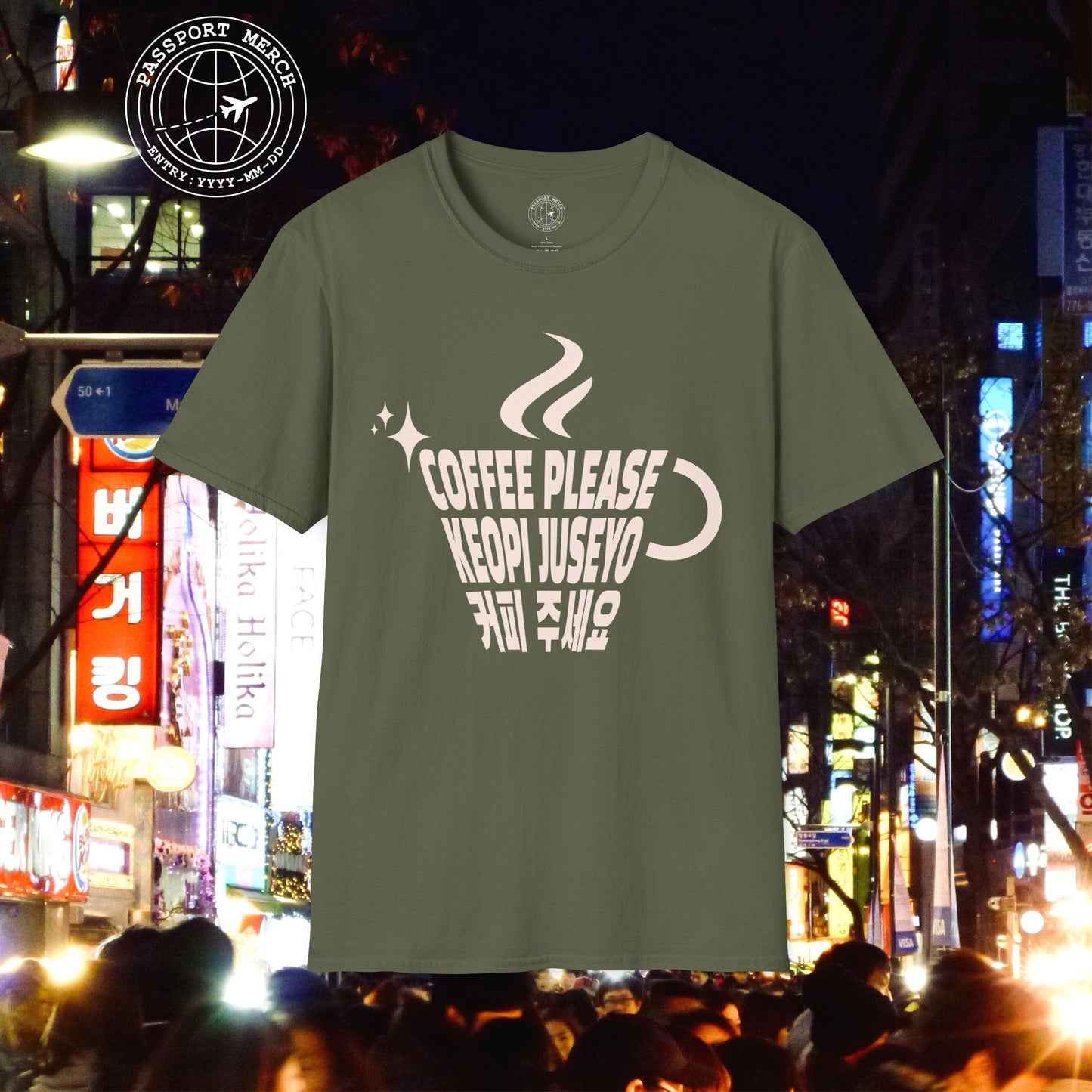 Coffee Please. Keopi Juseyo. Korea T-Shirt