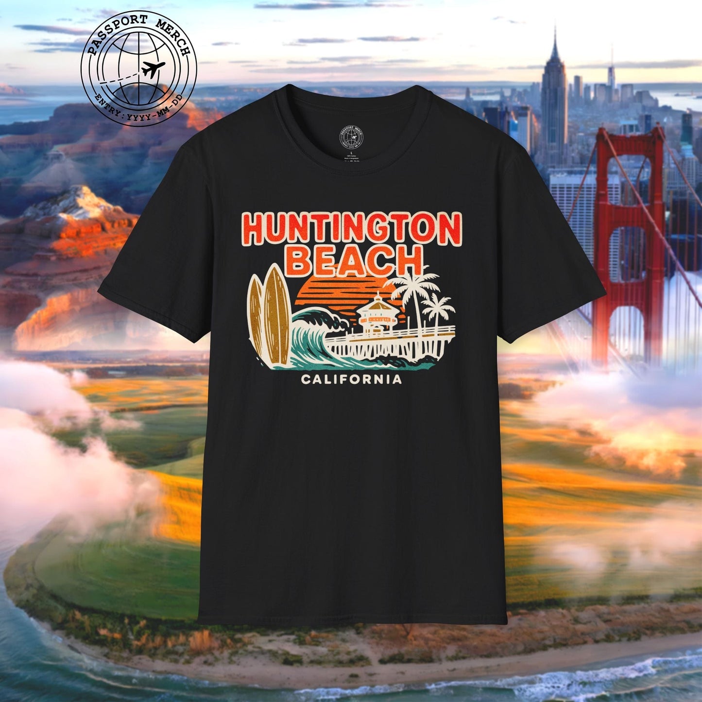 Huntington Beach, California - 80's Vintage T-Shirt