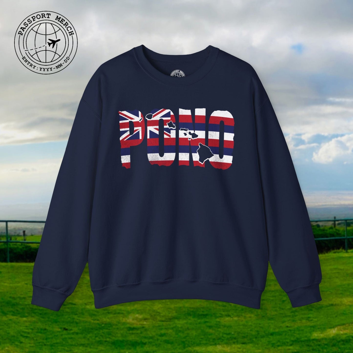 Hawaii Pono Letter Flag Crewneck