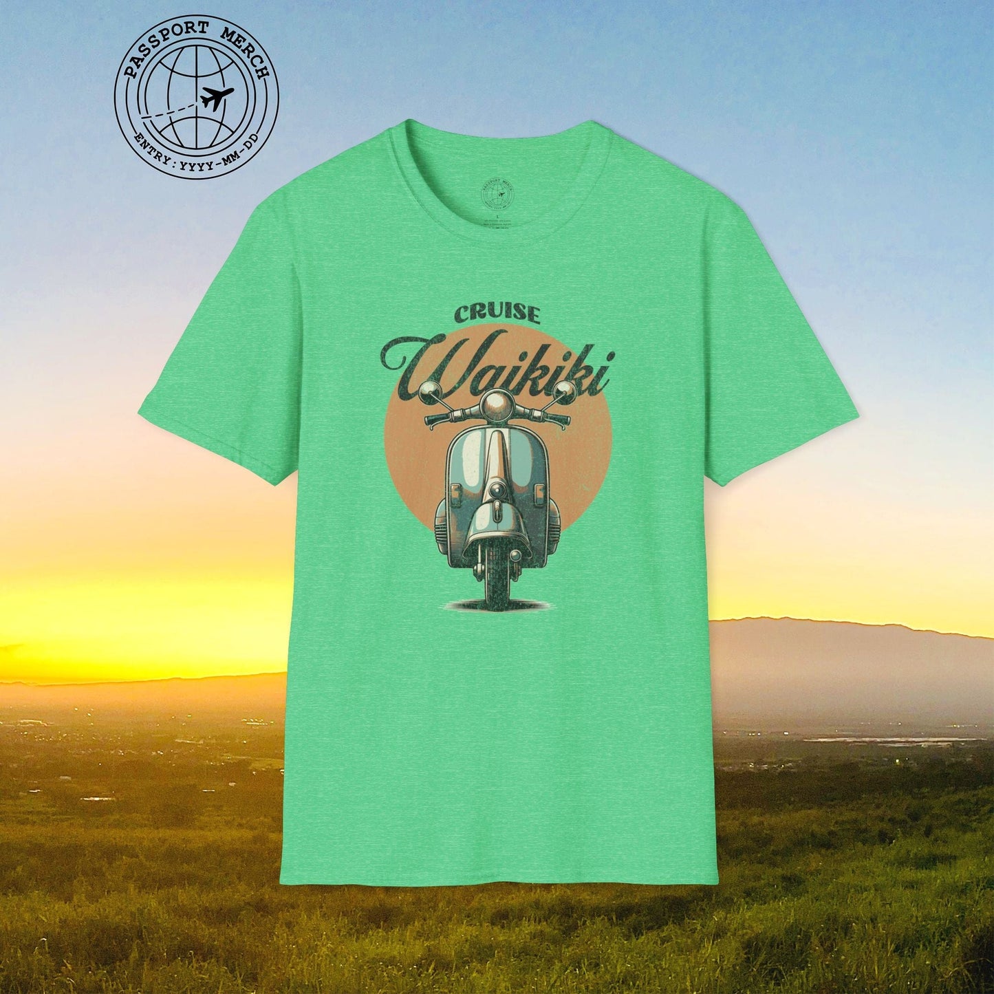 Vintage Cruise Waikiki Moped, Hawaii T-Shirt