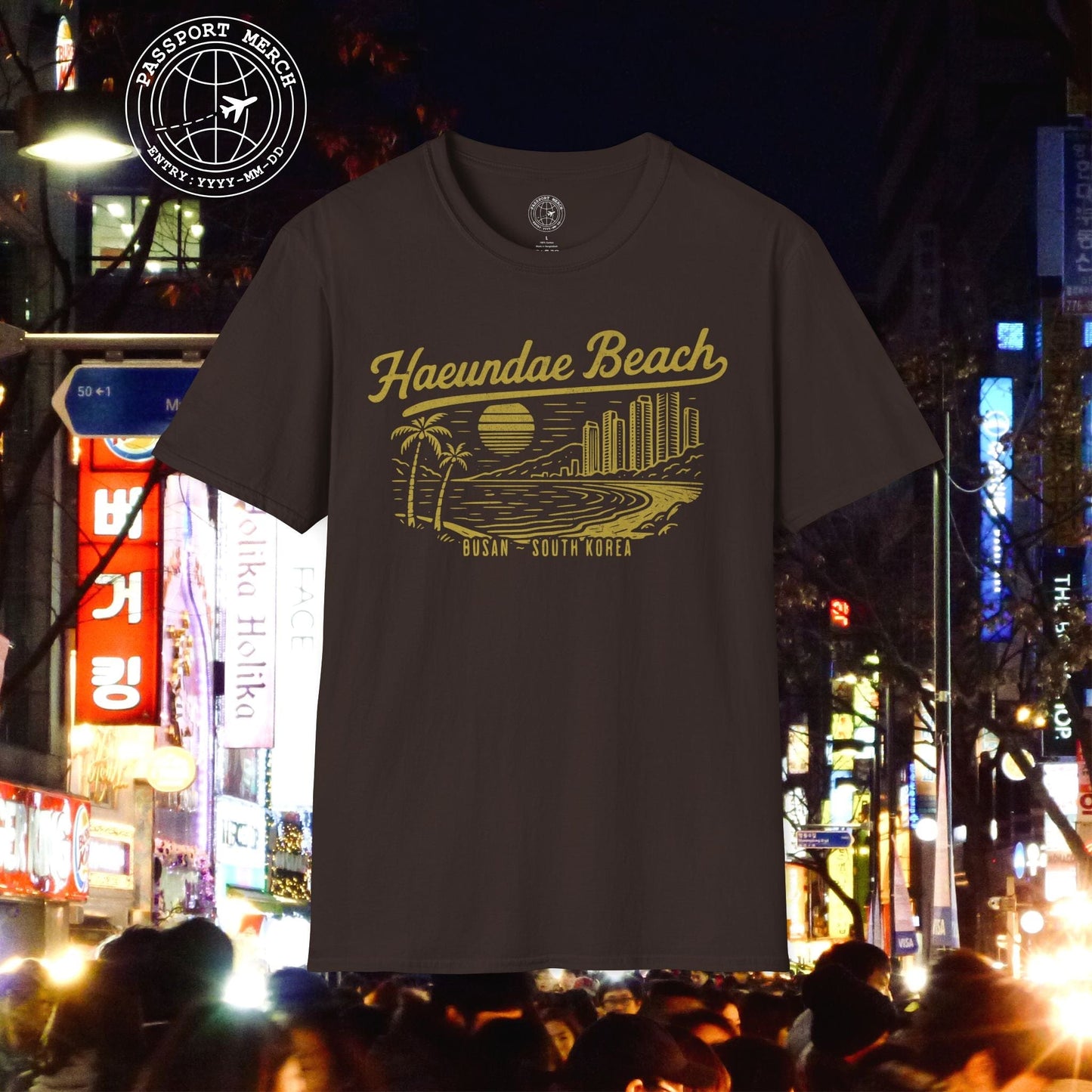 Vintage Haeundae Beach, Busan, Korea T-Shirt