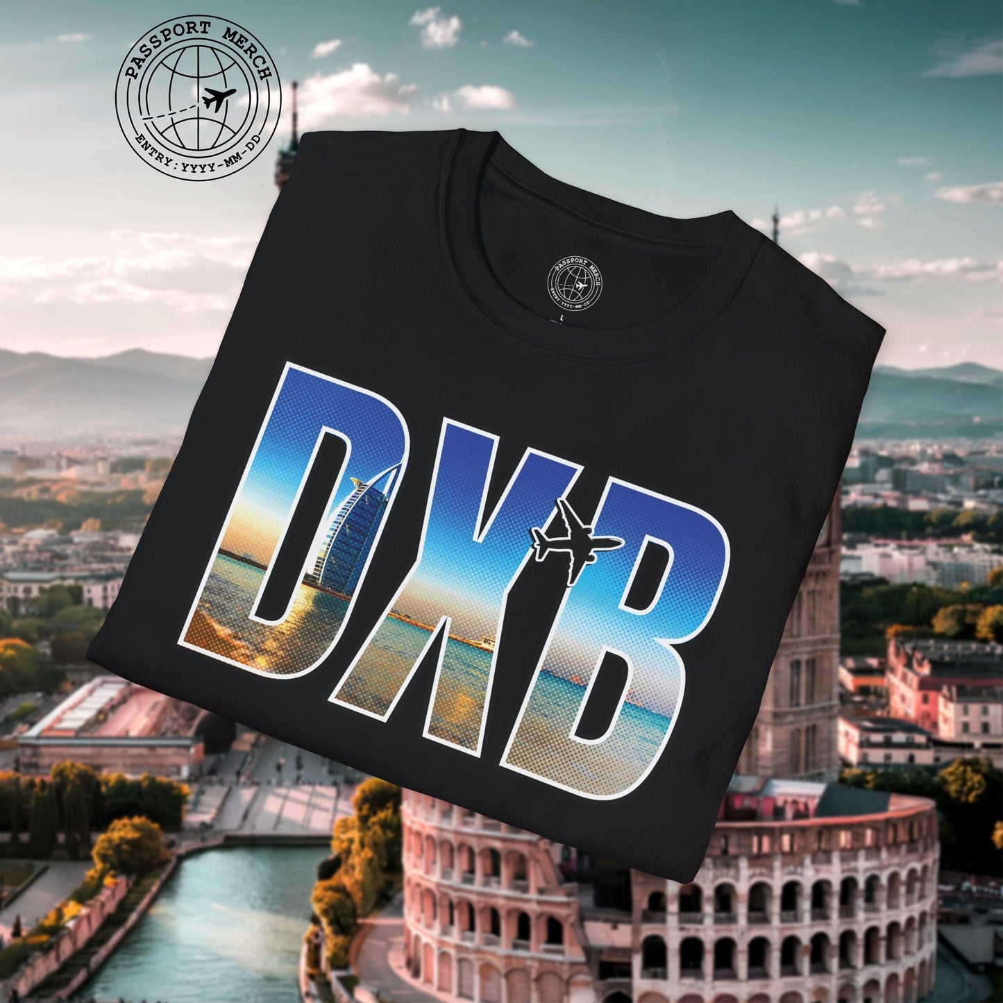Airport Window Dubai United Arab Emirates DXB T-Shirt