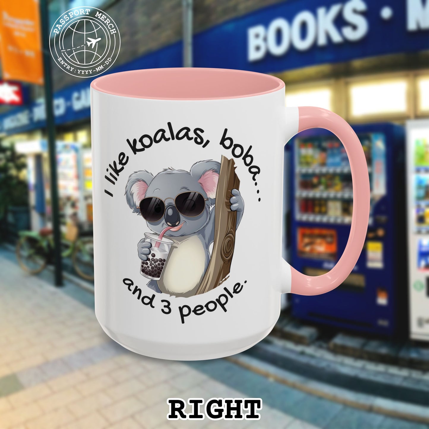 I like koalas, boba, and 3 people Australia 15oz Mug