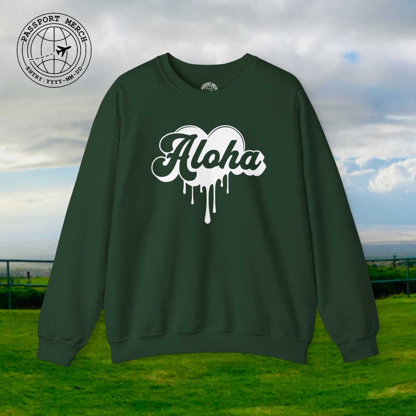 Aloha Melting Heart, Hawaii Crewneck
