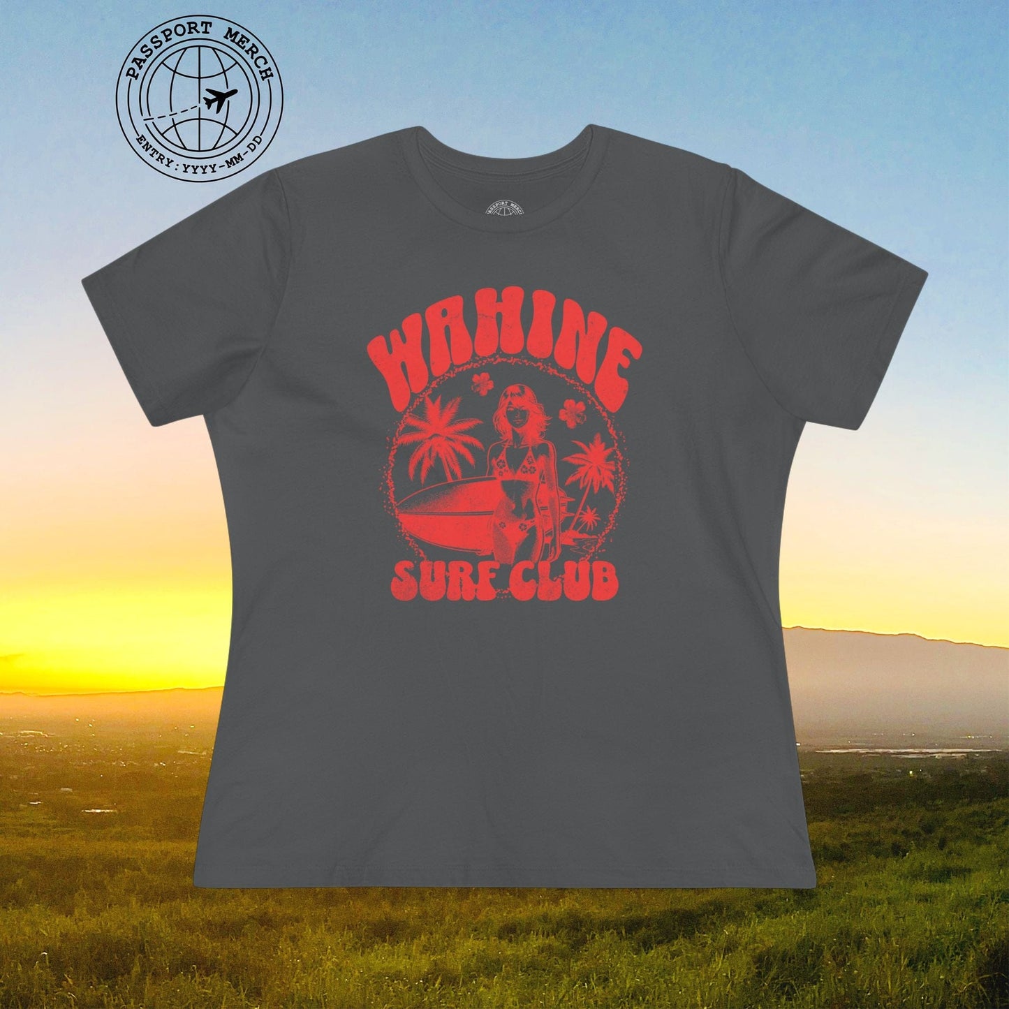 Wahine Surf Club, Hawaii, Womens Fit T-Shirt