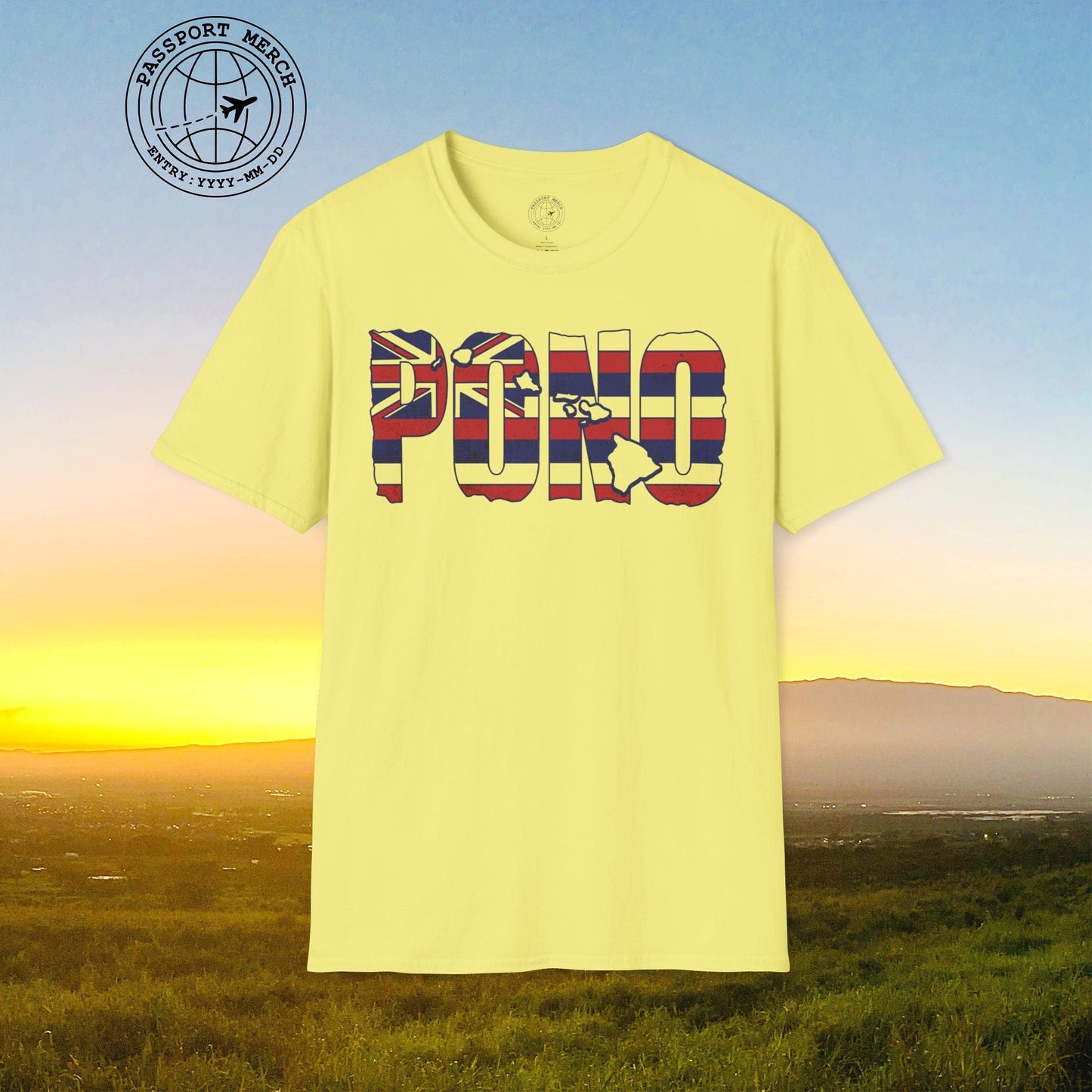 Hawaii Pono Letter Flag T-Shirt