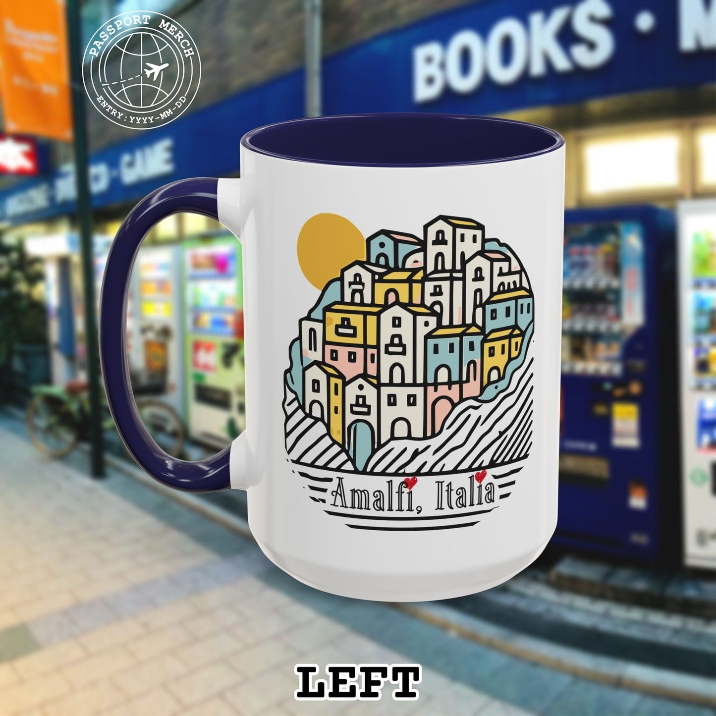 Hearts for Amalfi, Italy 15oz Mug