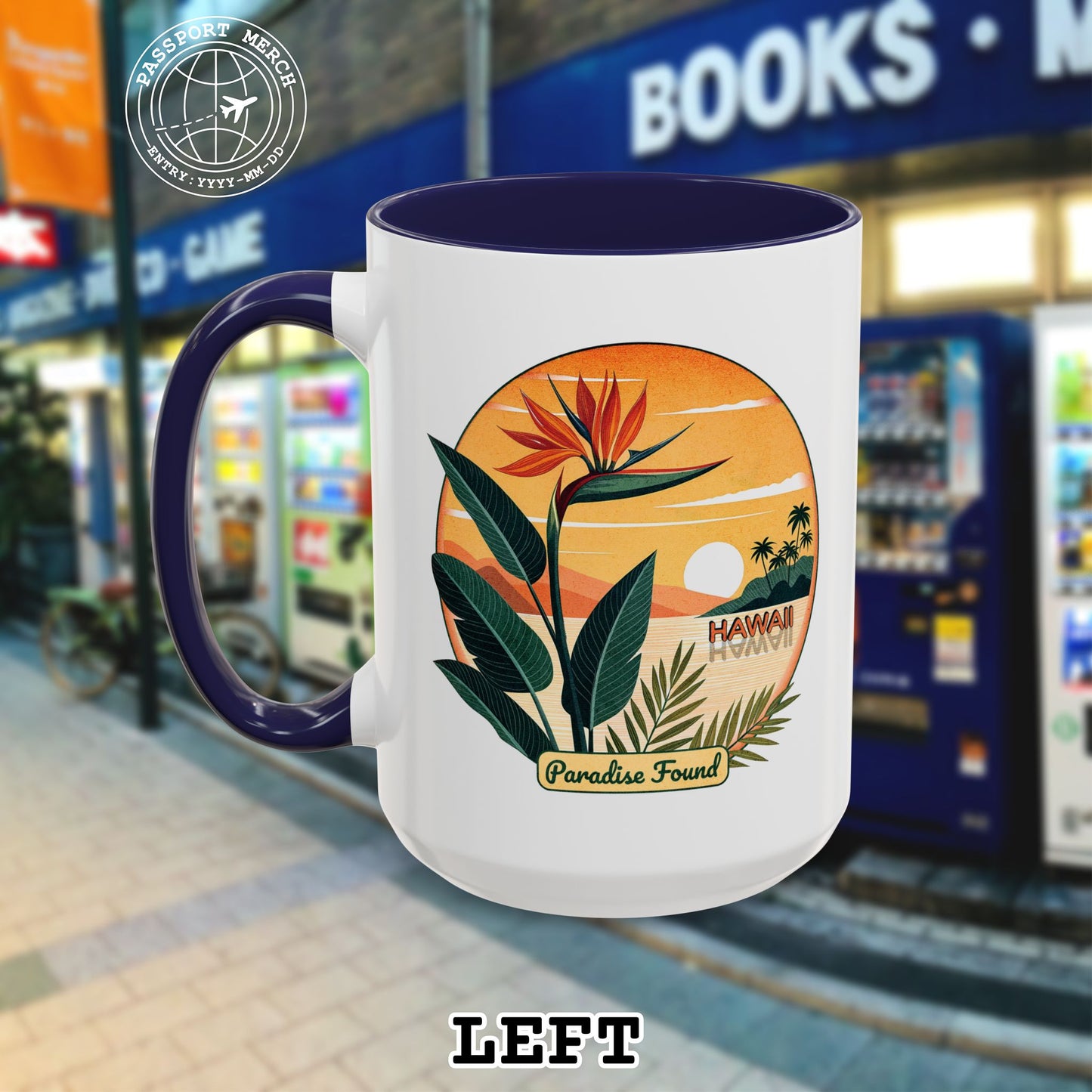 Retro (Bird of) Paradise Found, Hawaii 15oz Mug