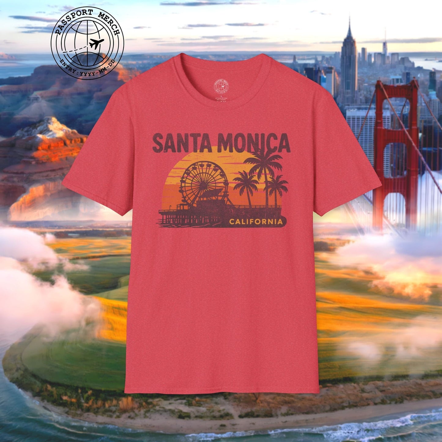 Santa Monica, California - 80's Vintage T-Shirt