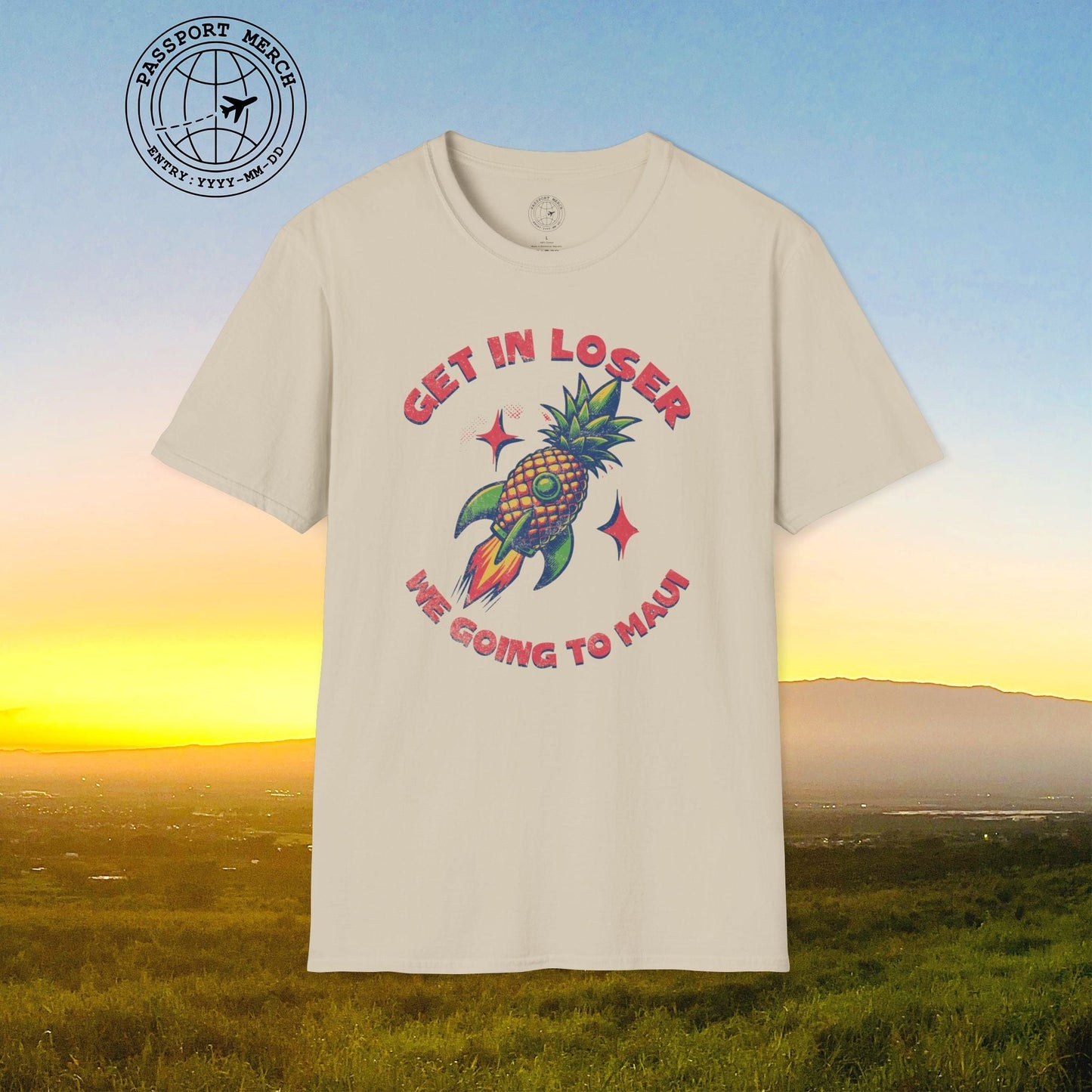Pineapple Rocket Ship to Maui, Hawaii T-Shirt