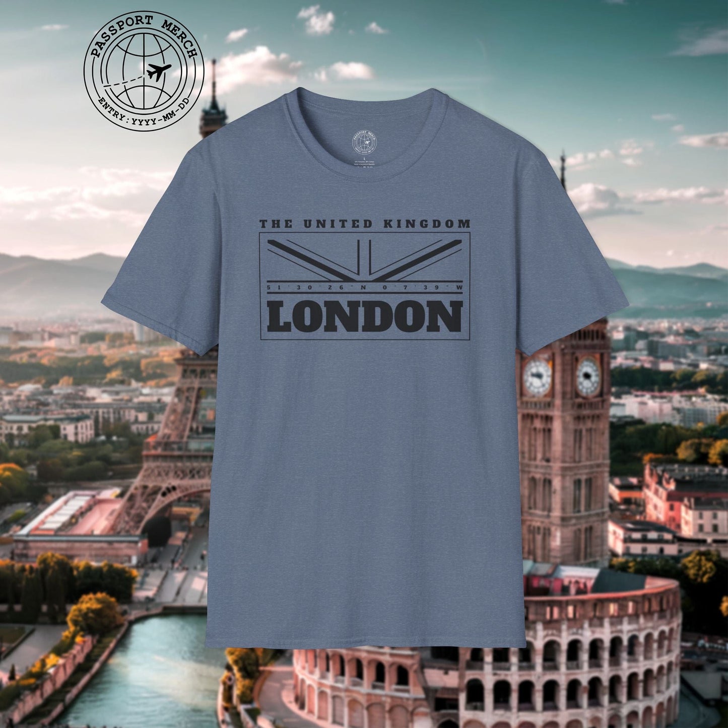 GPS Flag London England, UK T-Shirt