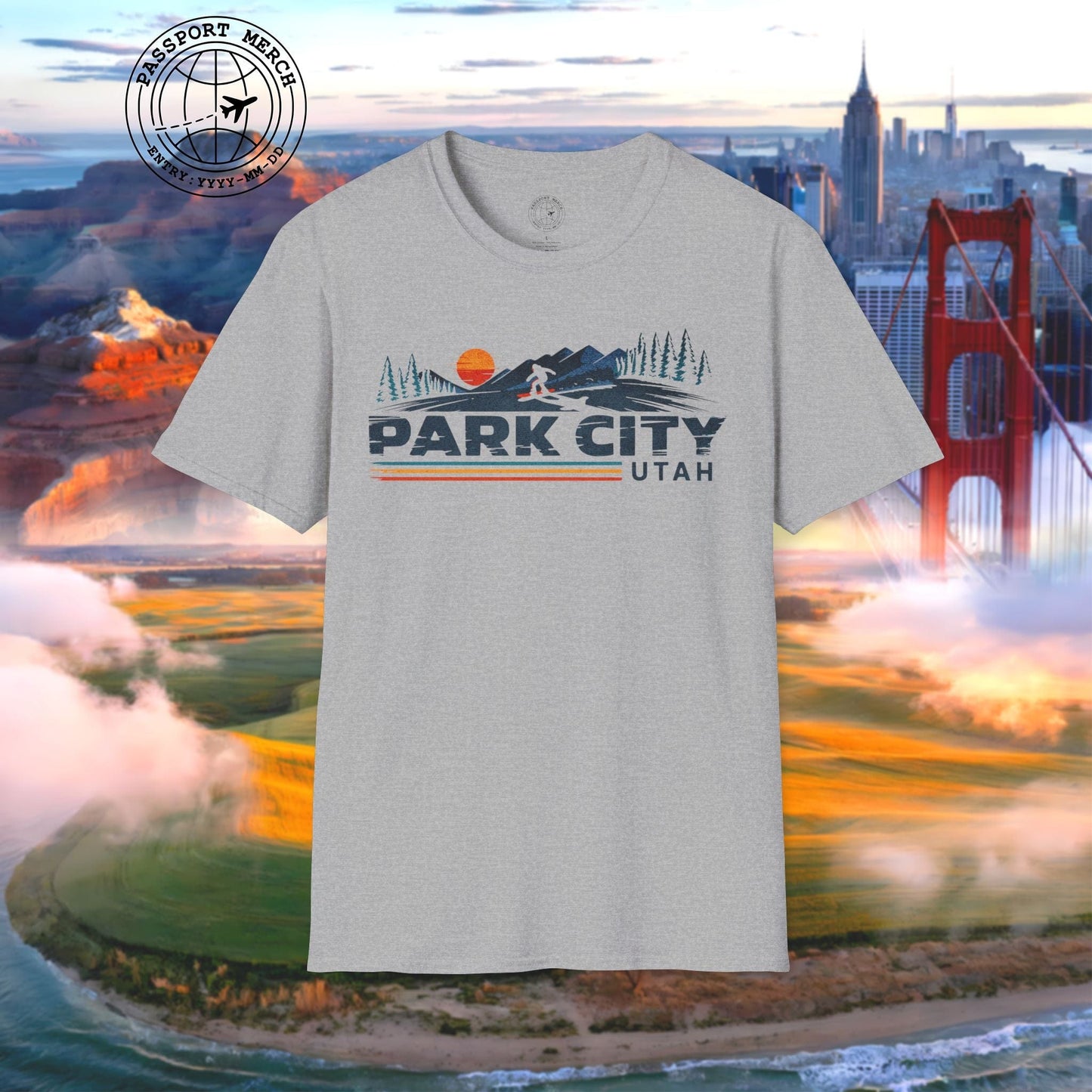 Park City Utah - Vibrant Ski Retro T-Shirt