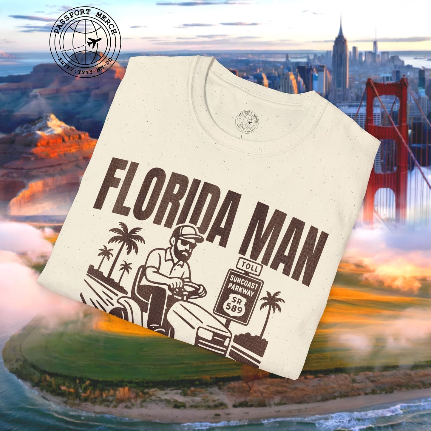 Florida Man Arrested for Driving Lawn Mower on Highway T-Shirt