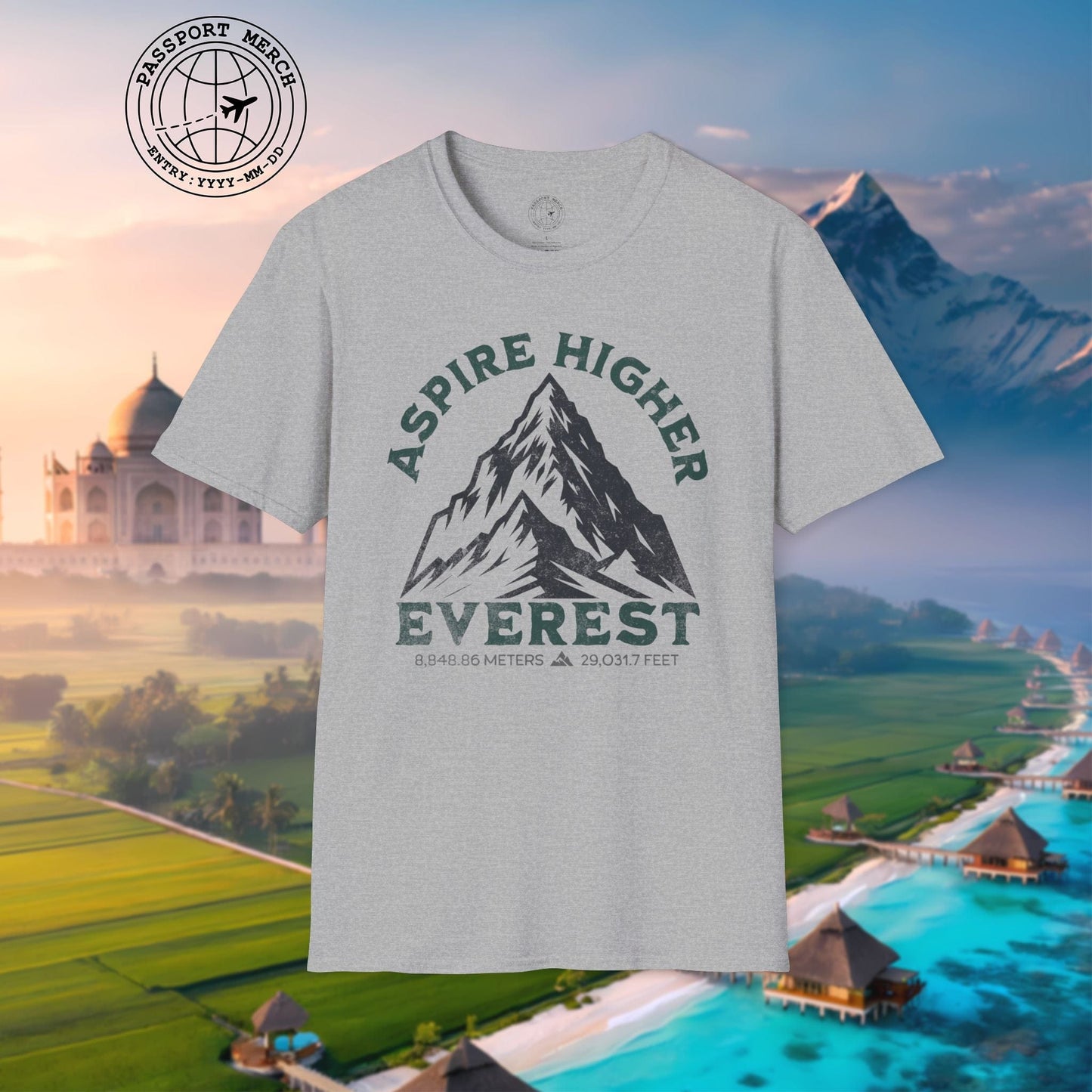 Aspire Higher, Everest Nepal-Tibet T-Shirt