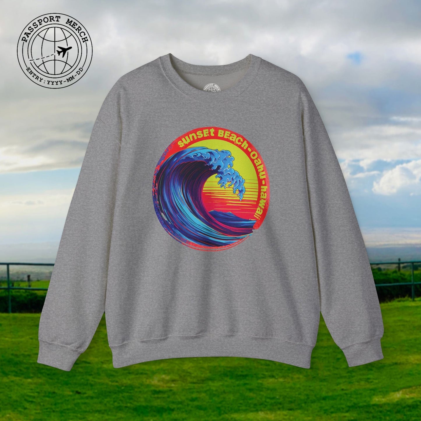 Sunset Beach Oahu, Hawaii Crewneck