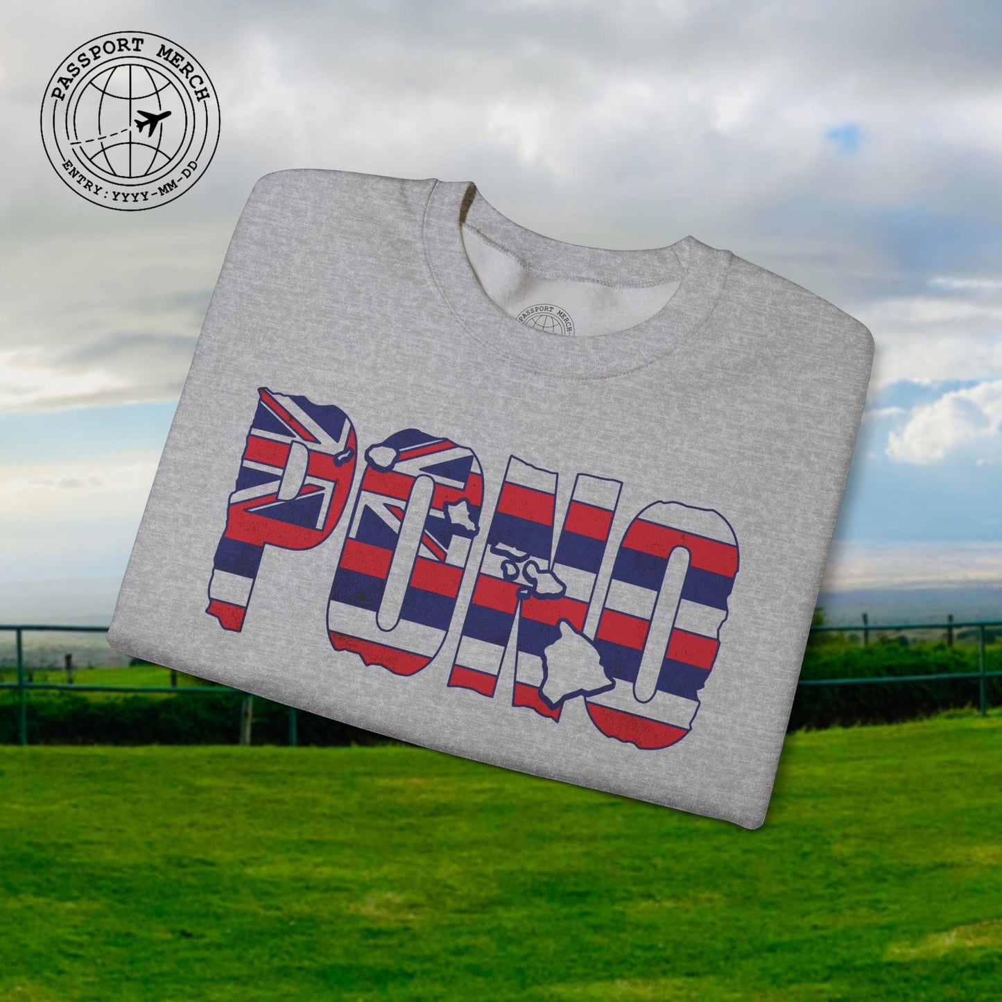 Hawaii Pono Letter Flag Crewneck