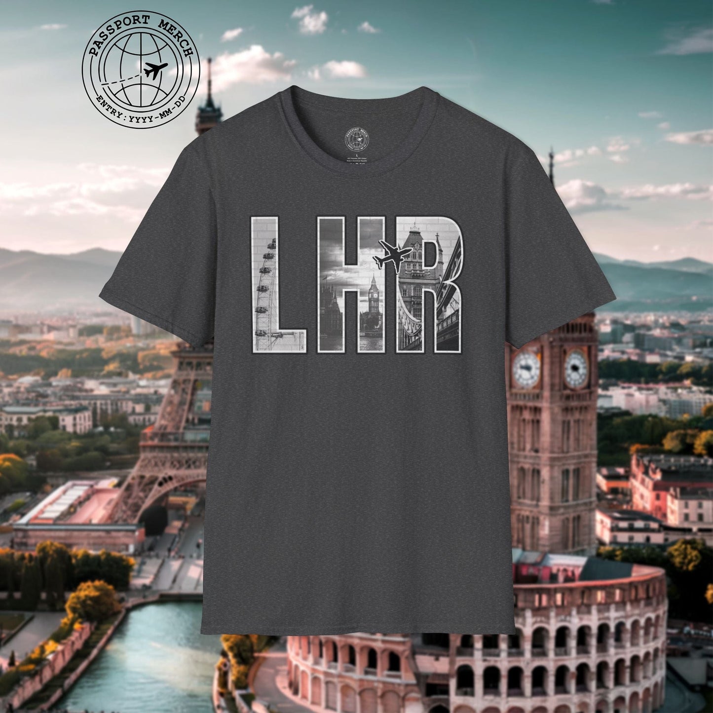 Airport Window London England UK LHR T-Shirt
