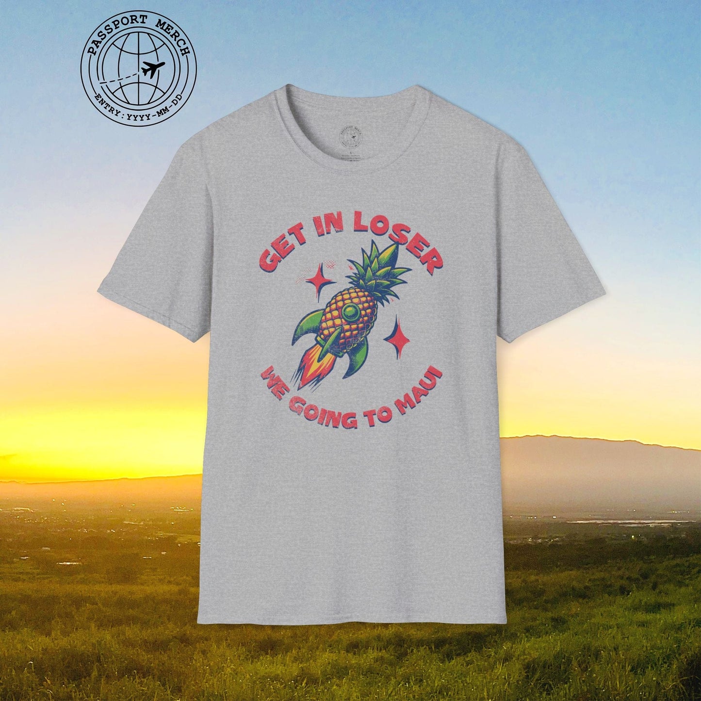 Pineapple Rocket Ship to Maui, Hawaii T-Shirt