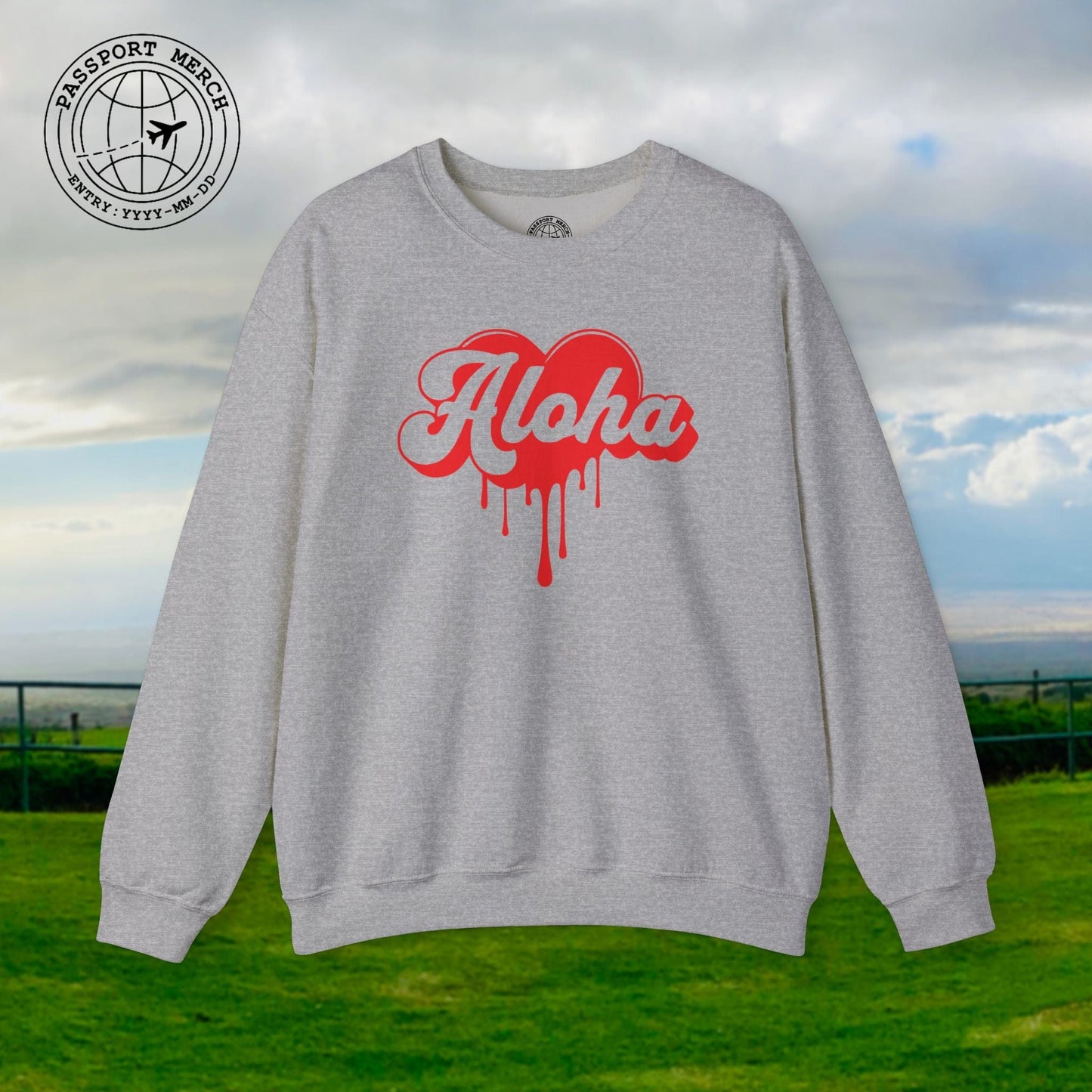 Aloha Melting Heart, Hawaii Crewneck
