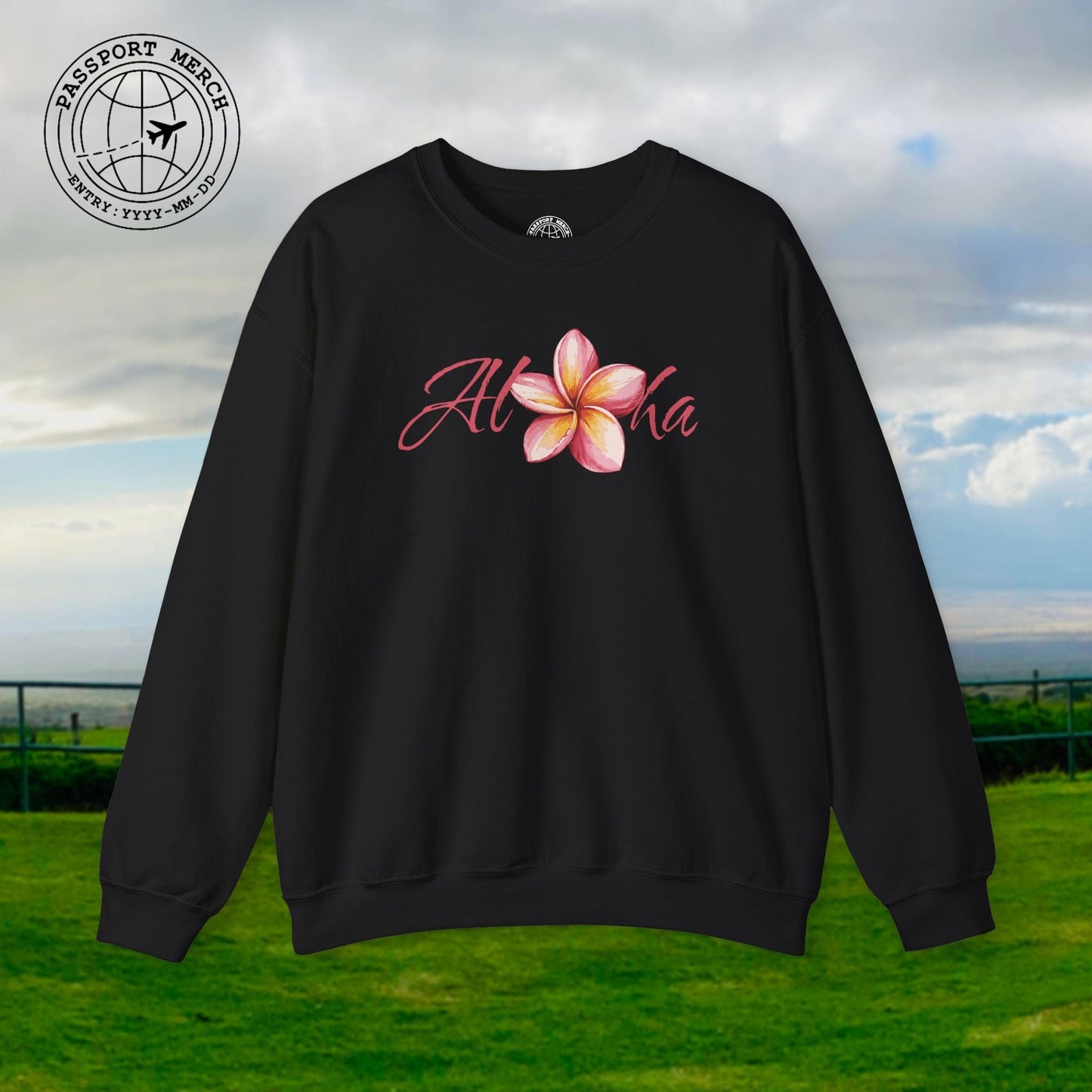 Aloha Watercolor Plumeria, Hawaii Crewneck