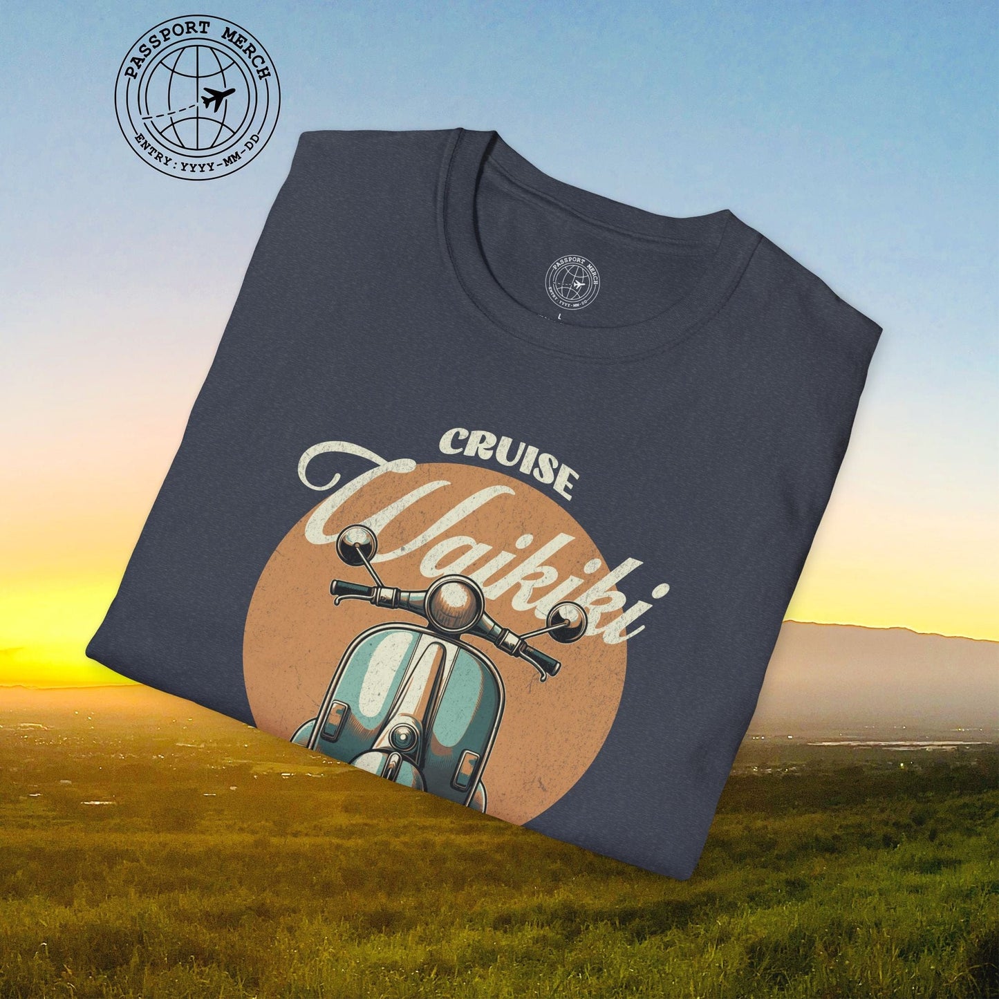 Vintage Cruise Waikiki Moped, Hawaii T-Shirt