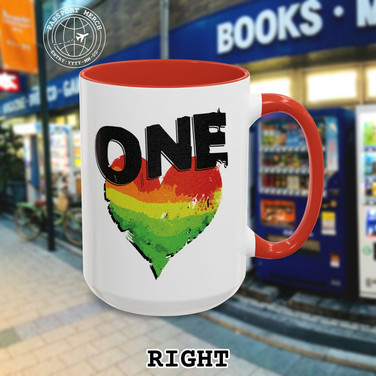 One Heart, Jamaican Reggae 15oz Mug