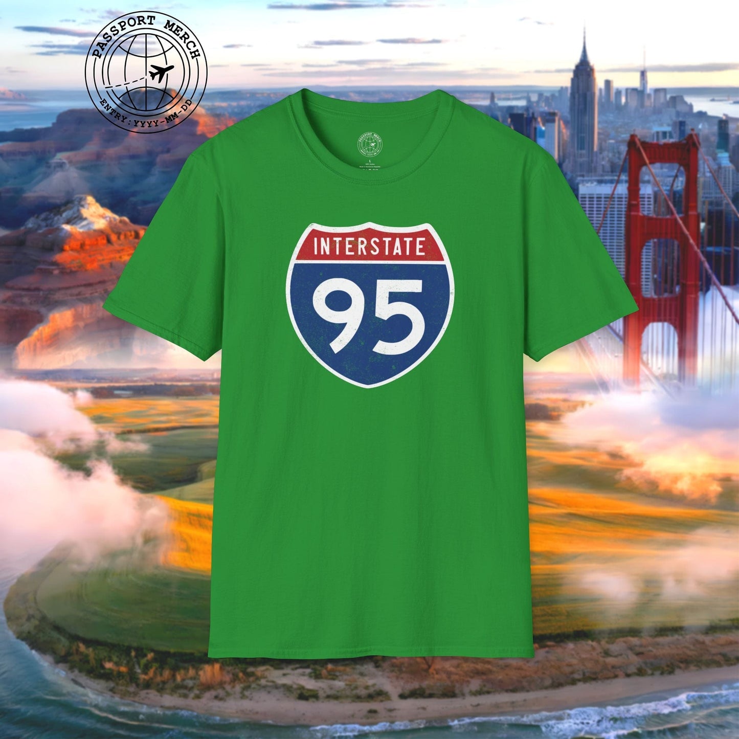 Signs of Wanderlust, Interstate 95, USA T-Shirt