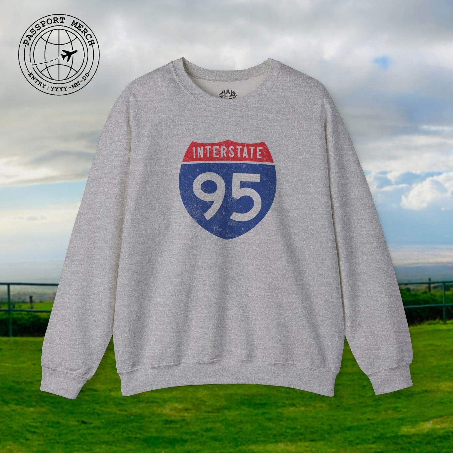 Signs of Wanderlust, Interstate 95, USA Crewneck