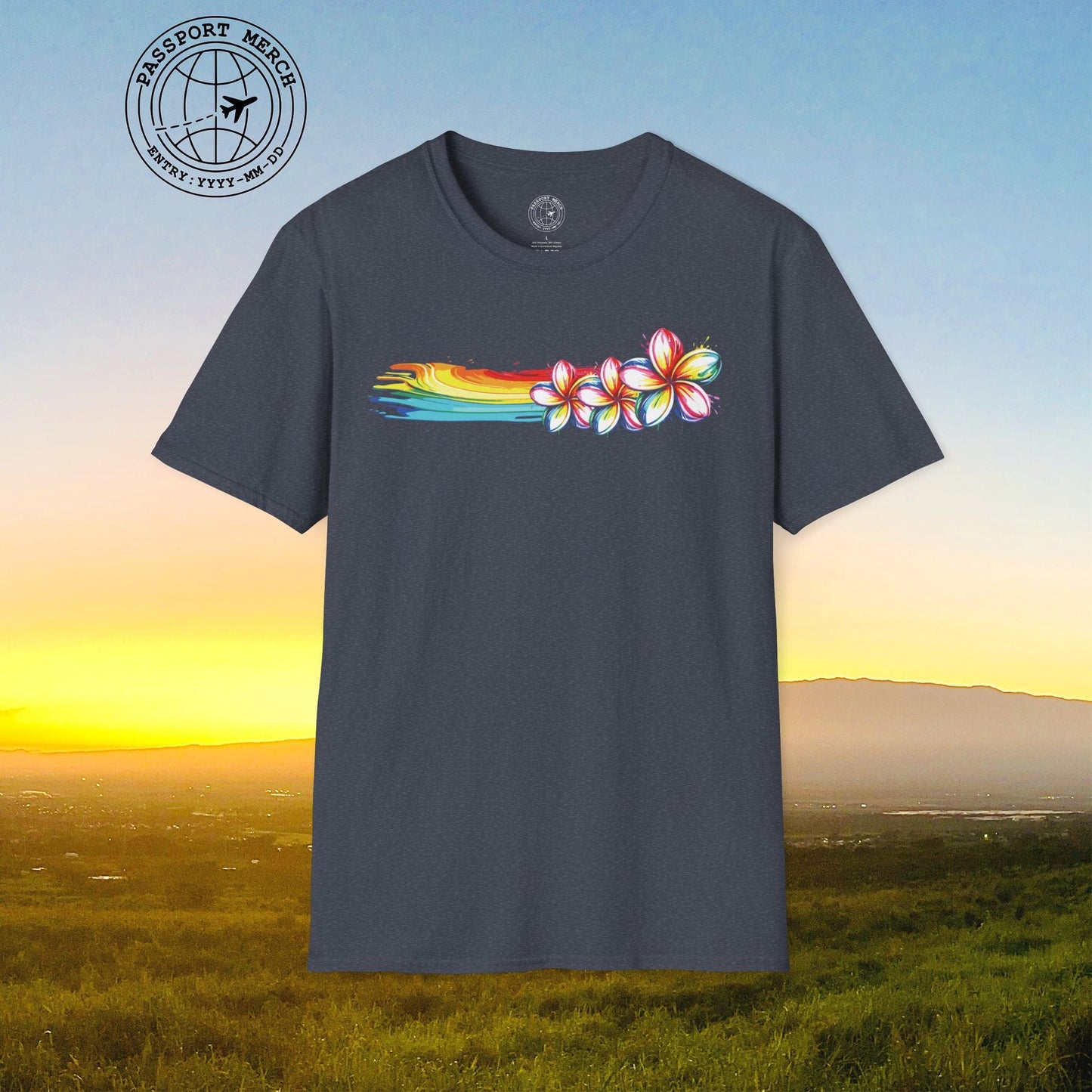 Neon Art Plumeria Rainbow, Hawaii T-Shirt