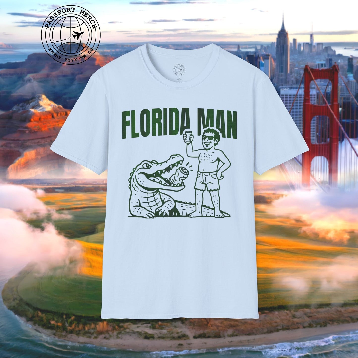 Florida Man Uses Alligator to Open Beer Can T-Shirt