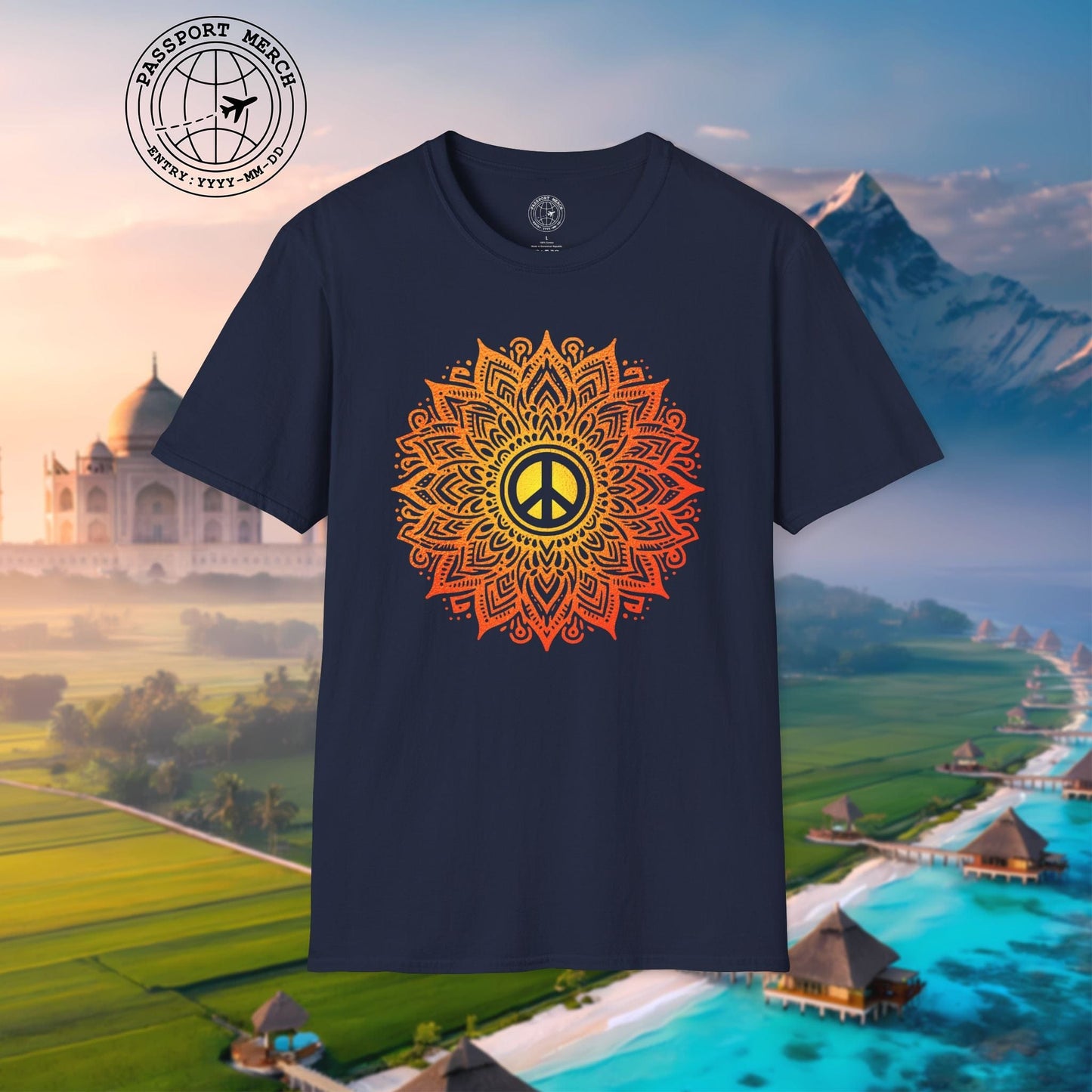 Peace Mandala India T-Shirt
