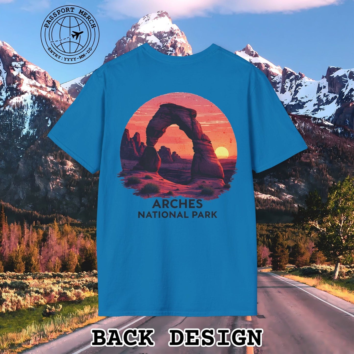 Arches National Park, Utah, Back Print T-Shirt