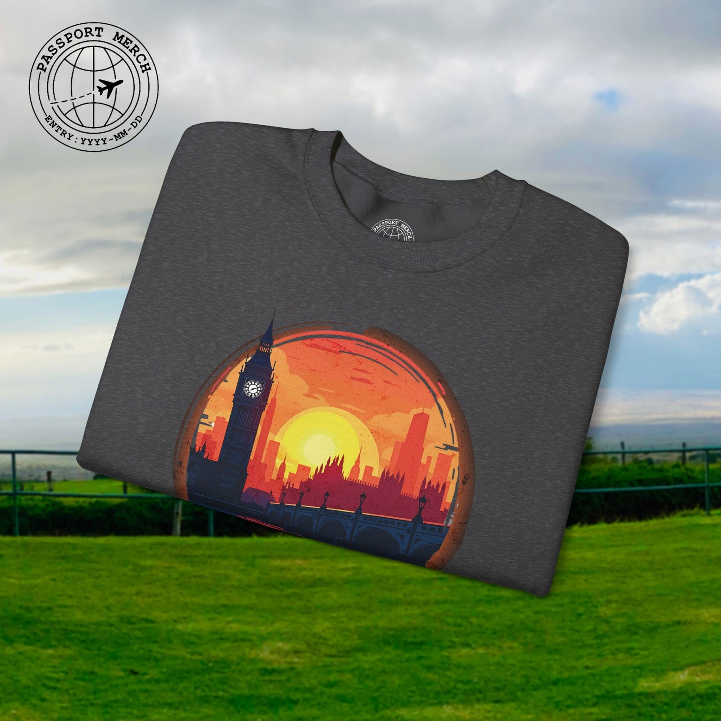 Vintage Big Ben Sunset, London, England Crewneck