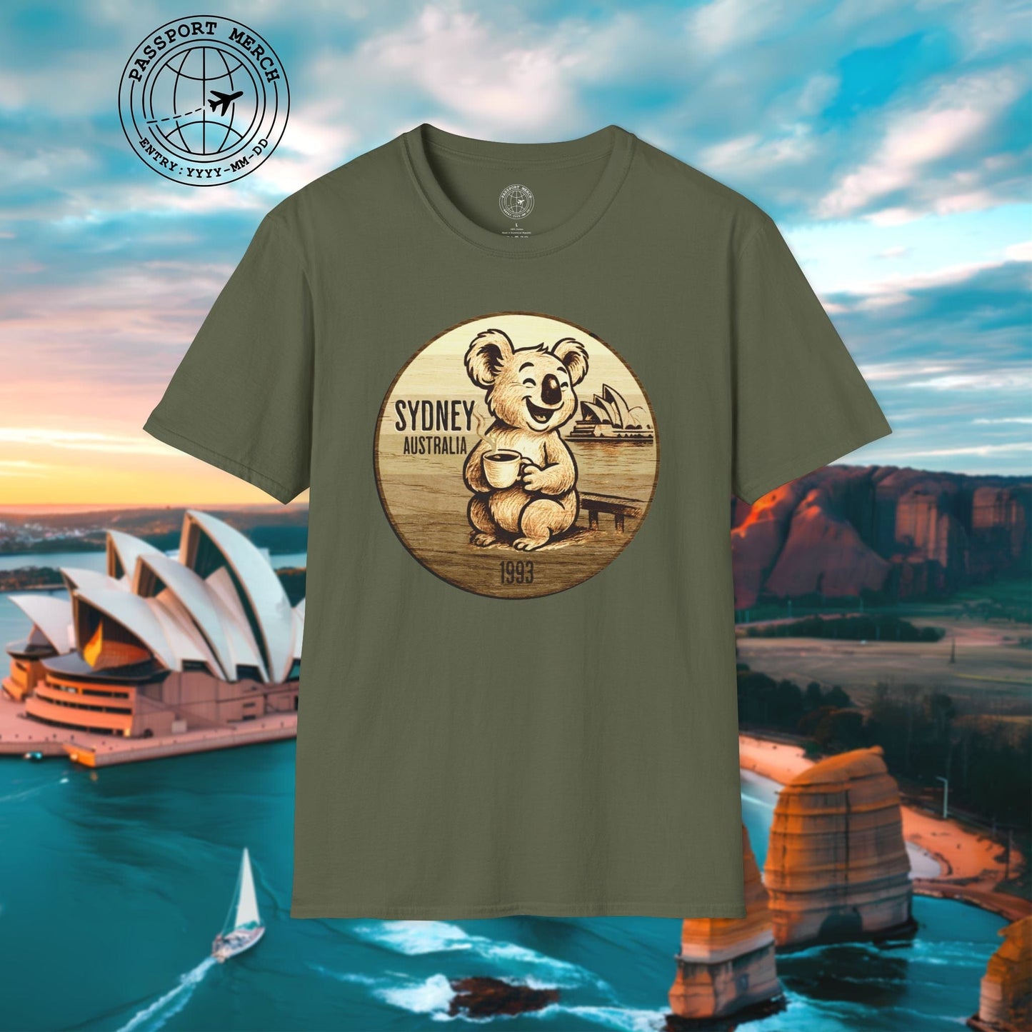 Vintage Koala & Coffee in Sydney, Australia T-Shirt