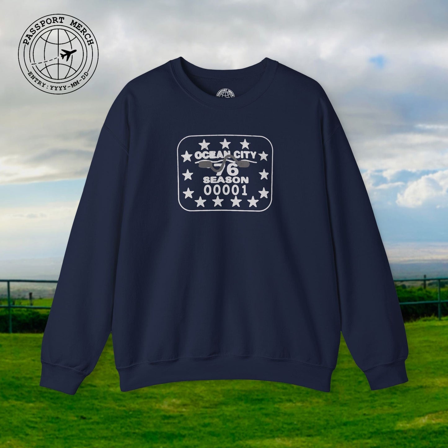Vintage Ocean City 1976 Beach Tag, New Jersey Crewneck