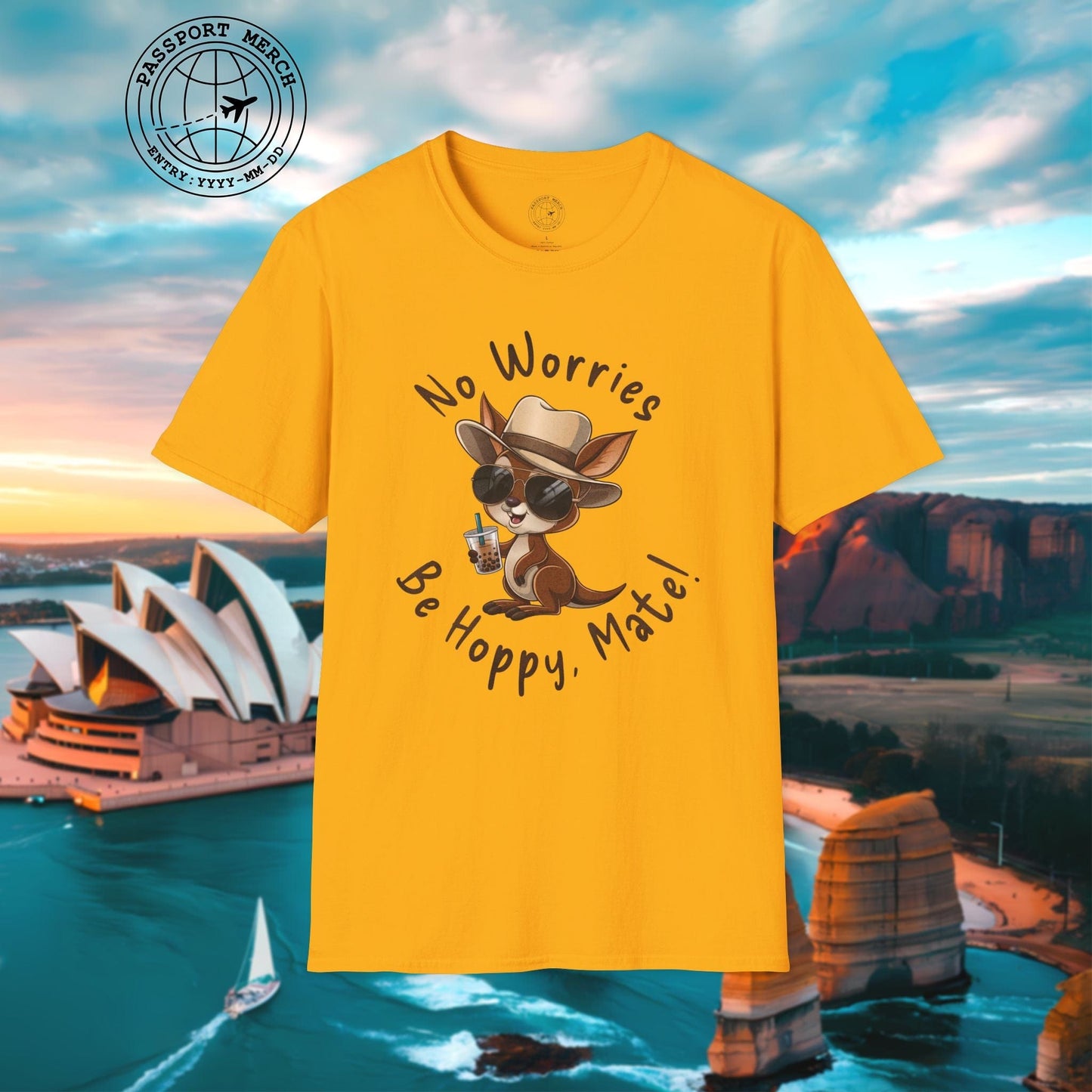 No Worries, Be Hoppy, Mate! Australia T-Shirt