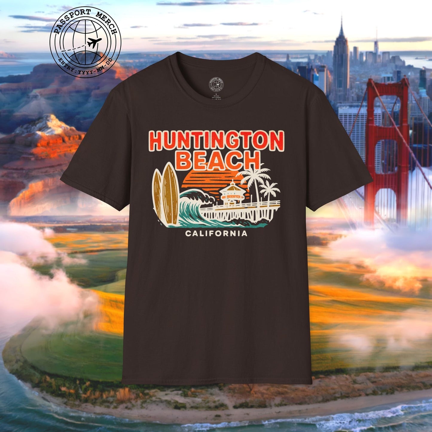 Huntington Beach, California - 80's Vintage T-Shirt