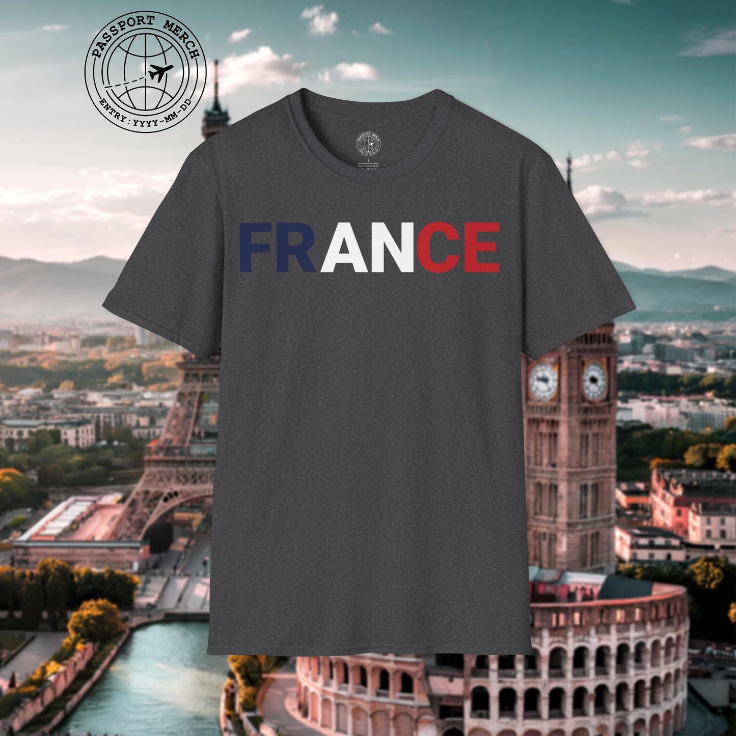 France Patriotism Letter Flag T-Shirt