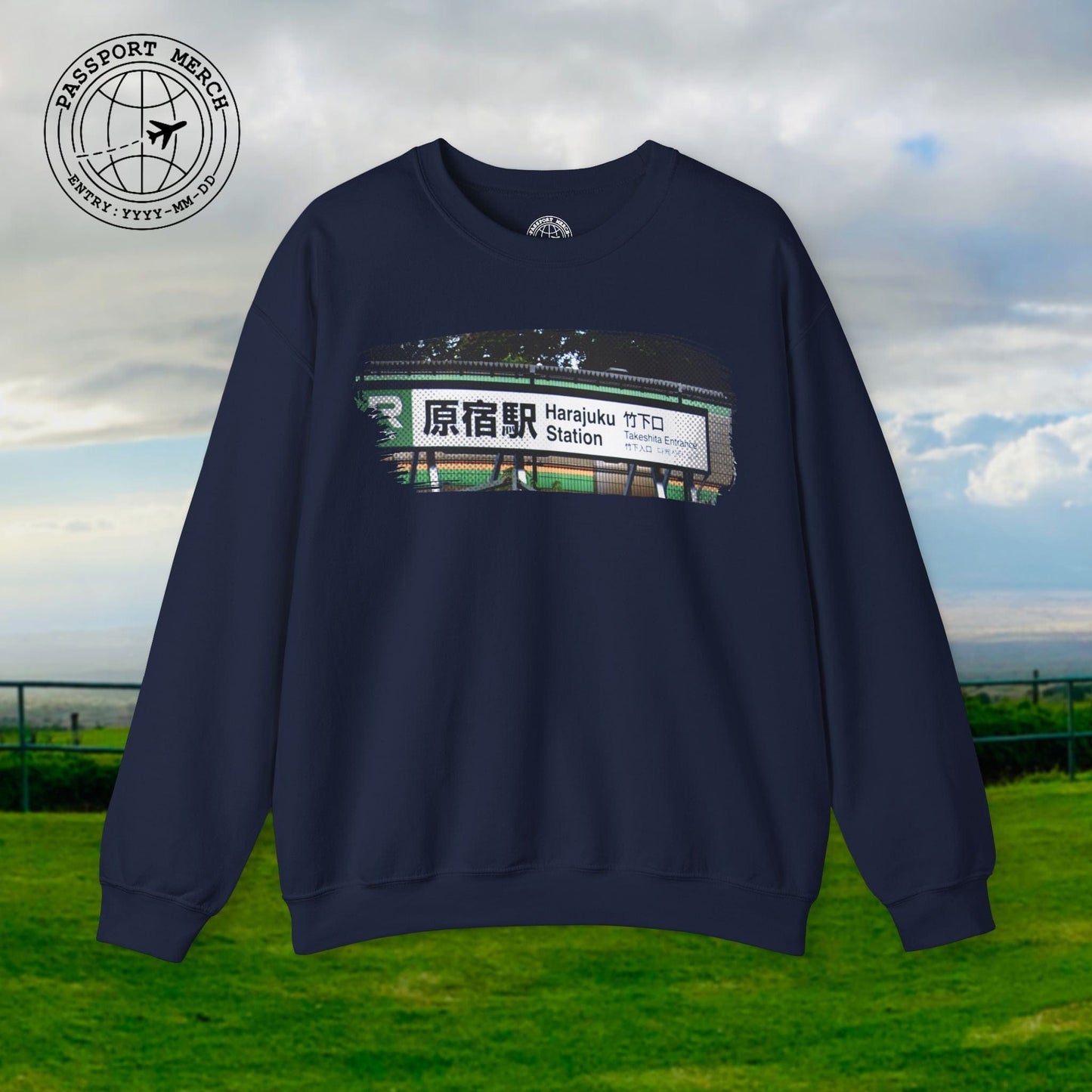 Signs of Wanderlust, Takeshita Street Harajuku Japan Crewneck