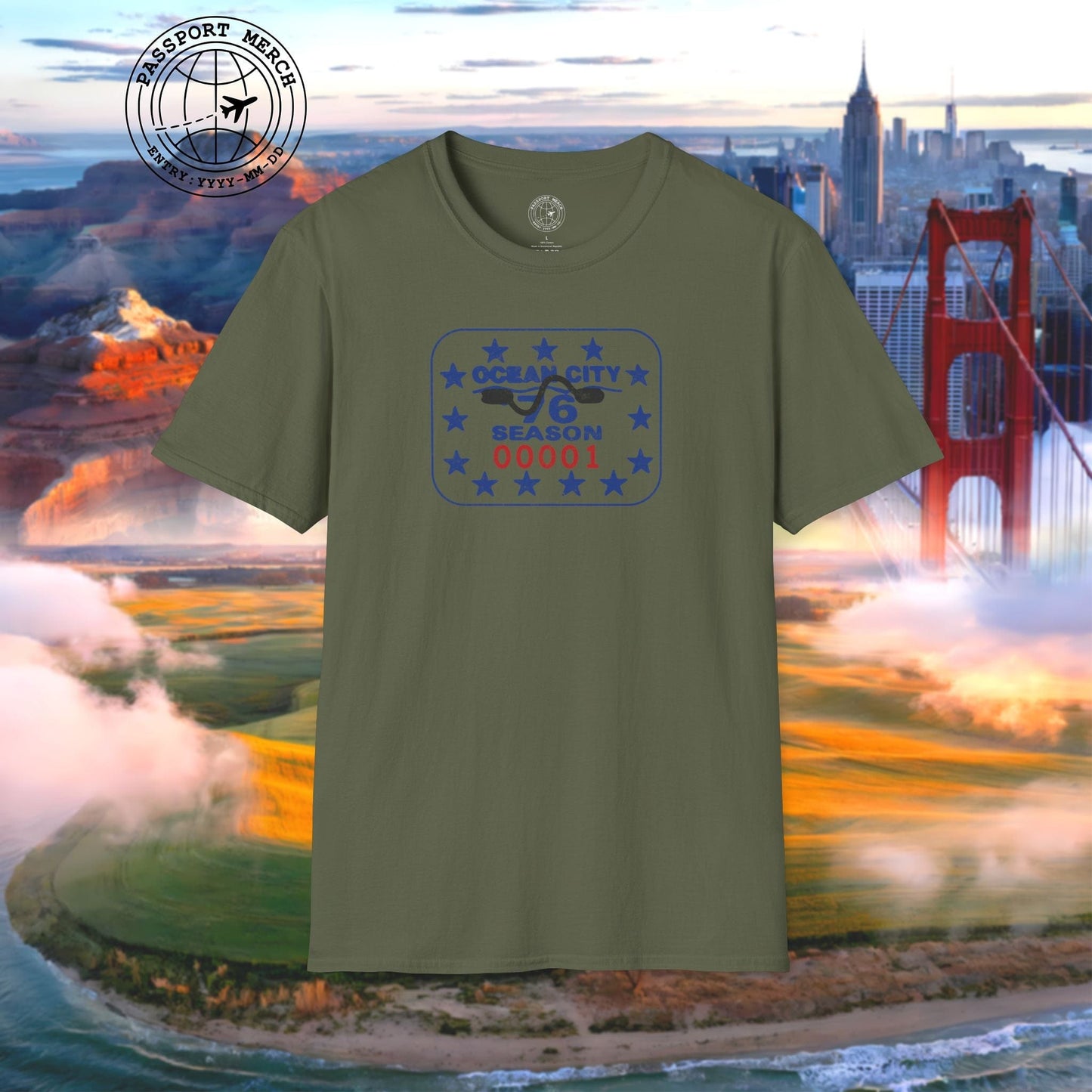 Vintage Ocean City 1976 Beach Tag, New Jersey T-Shirt