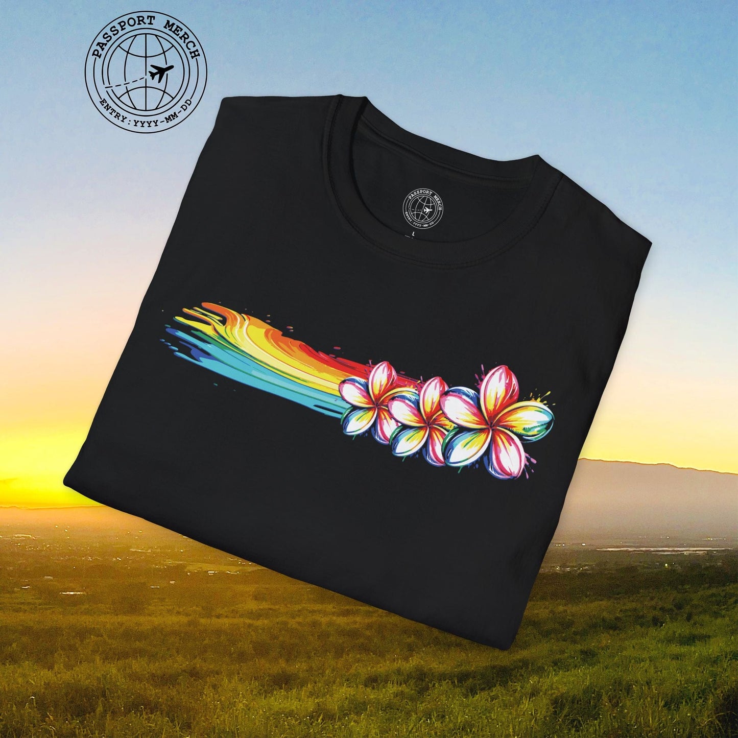 Neon Art Plumeria Rainbow, Hawaii T-Shirt