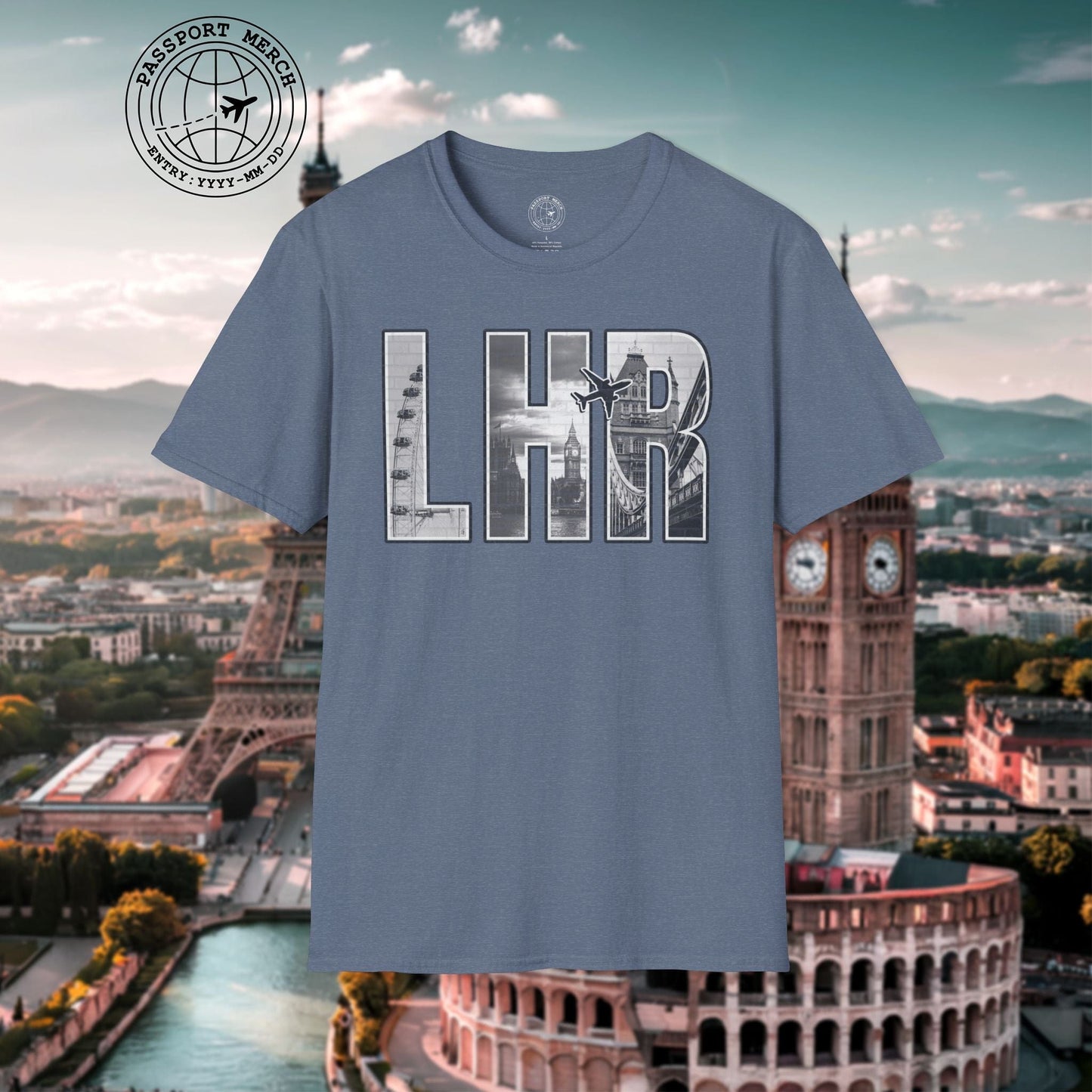 Airport Window London England UK LHR T-Shirt