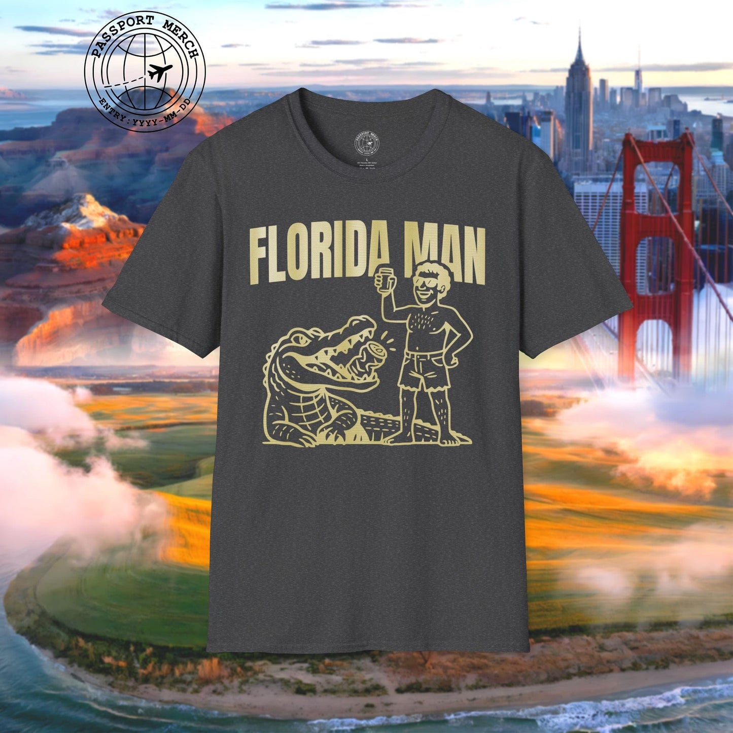 Florida Man Uses Alligator to Open Beer Can T-Shirt