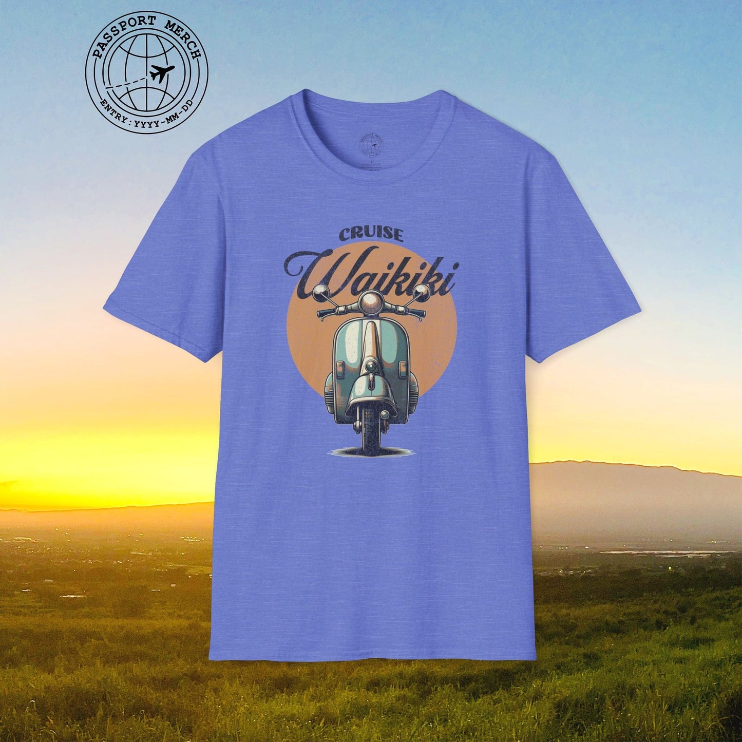Vintage Cruise Waikiki Moped, Hawaii T-Shirt