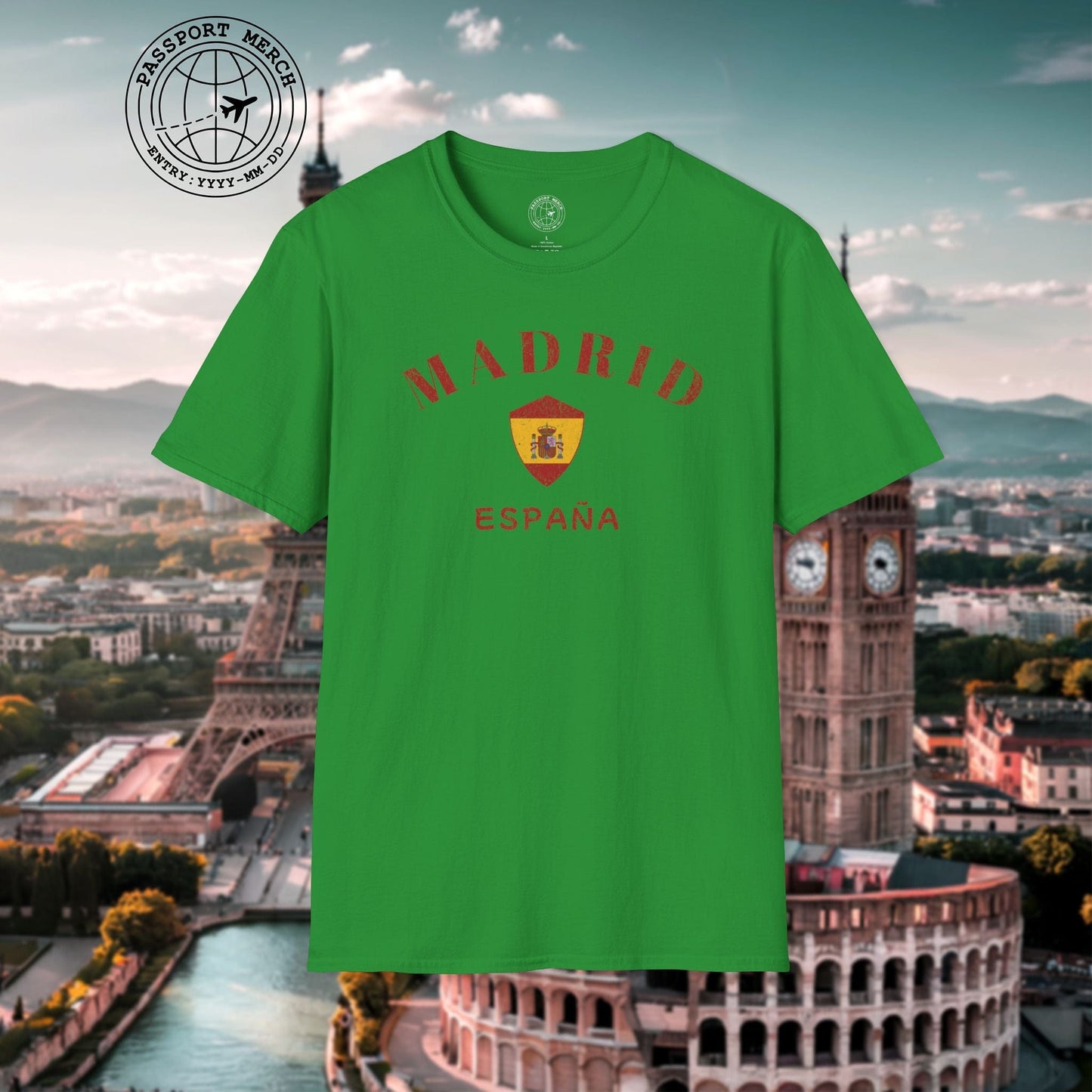 Madrid with Coat of Arms Spain T-Shirt