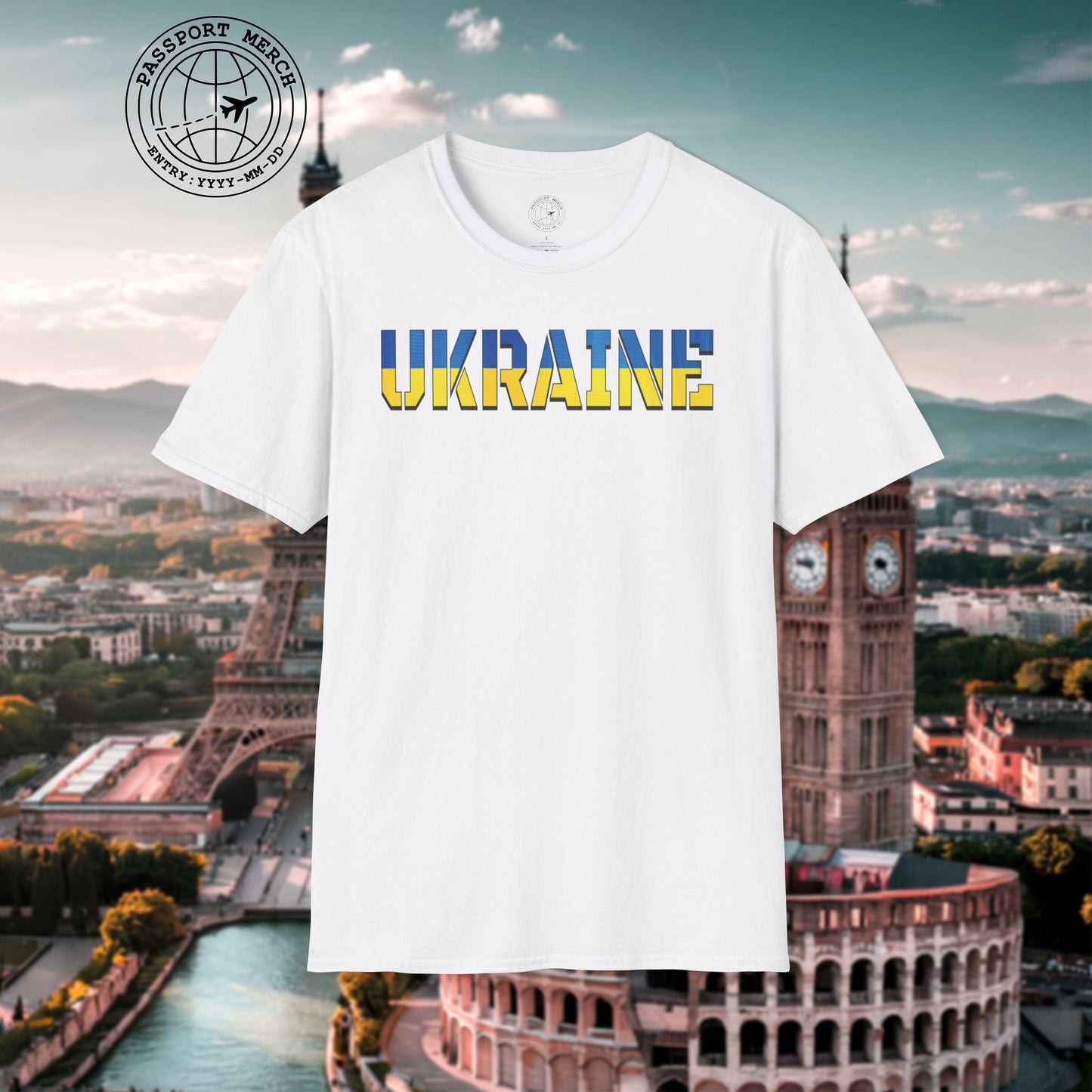 Ukraine Text Flag T-Shirt