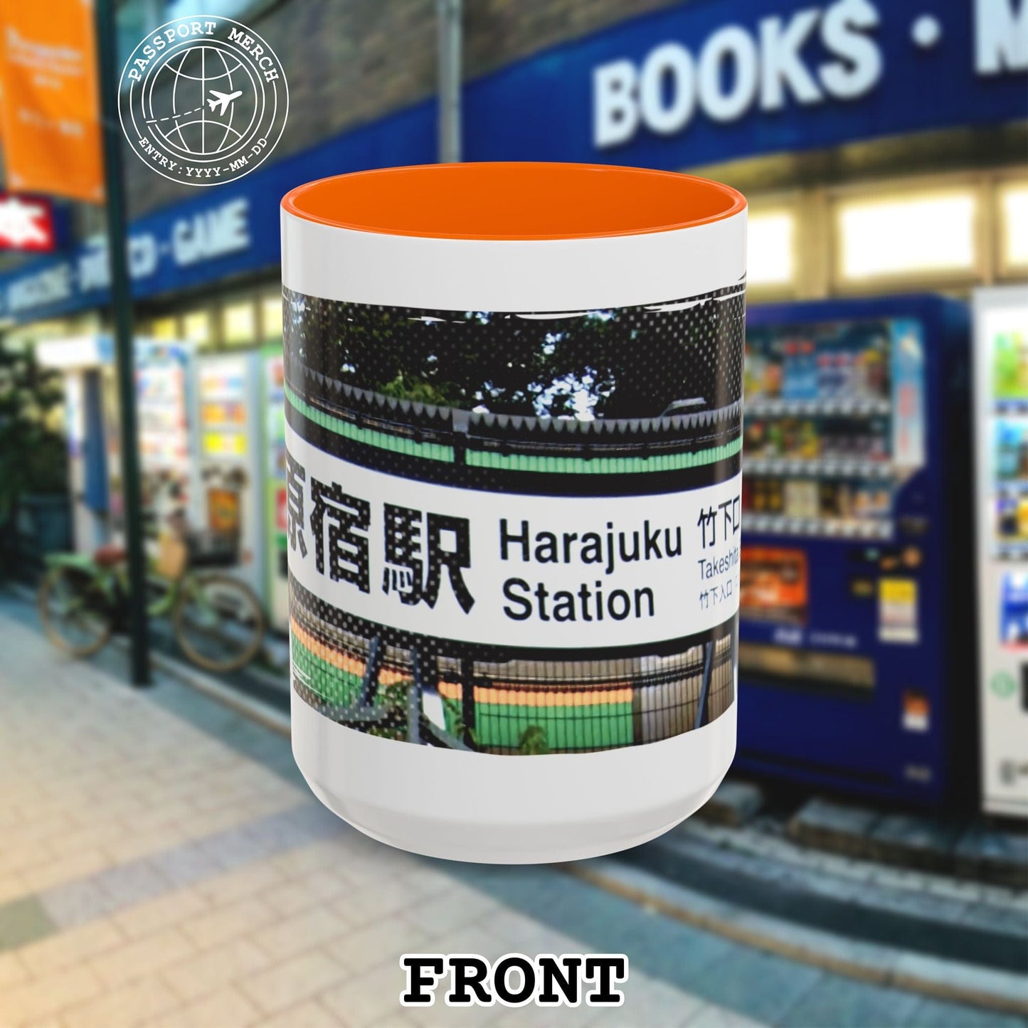 Signs of Wanderlust, Takeshita Street Harajuku Japan 15oz Mug
