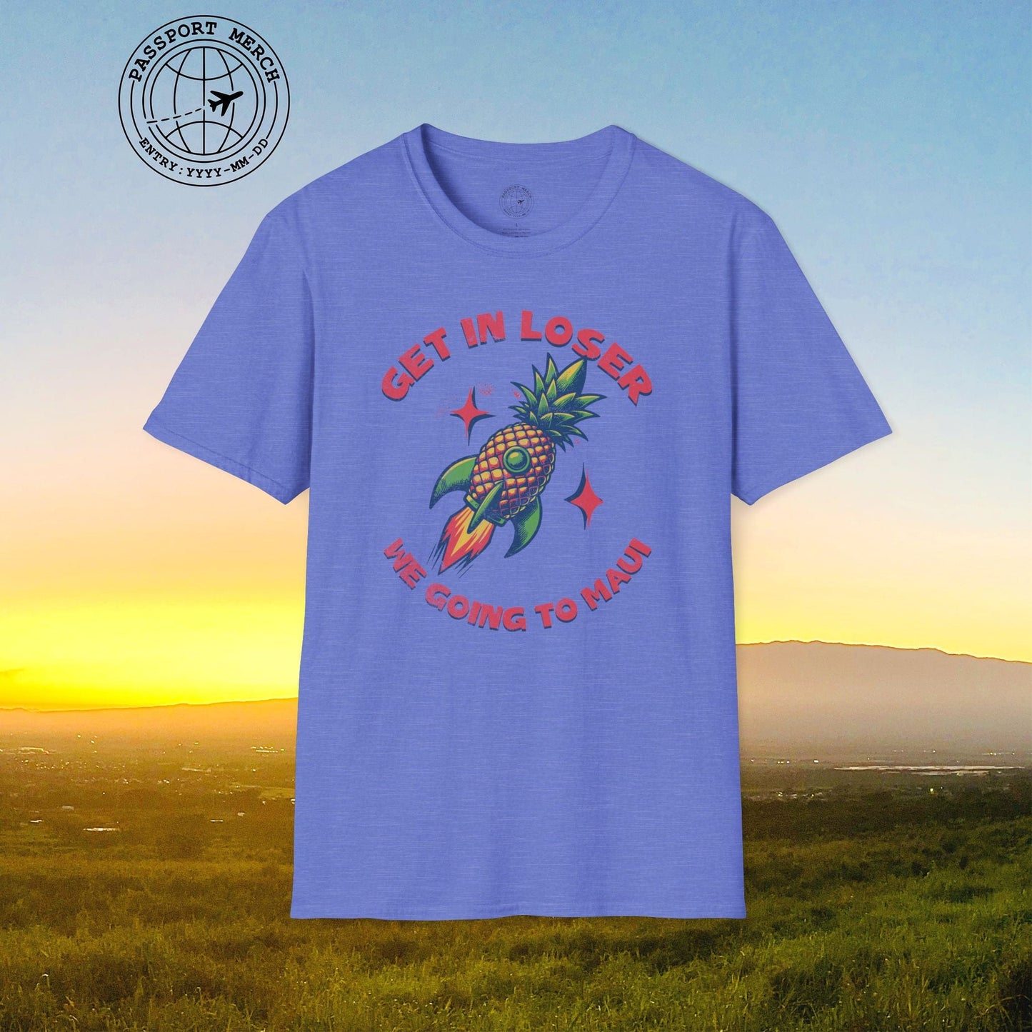 Pineapple Rocket Ship to Maui, Hawaii T-Shirt