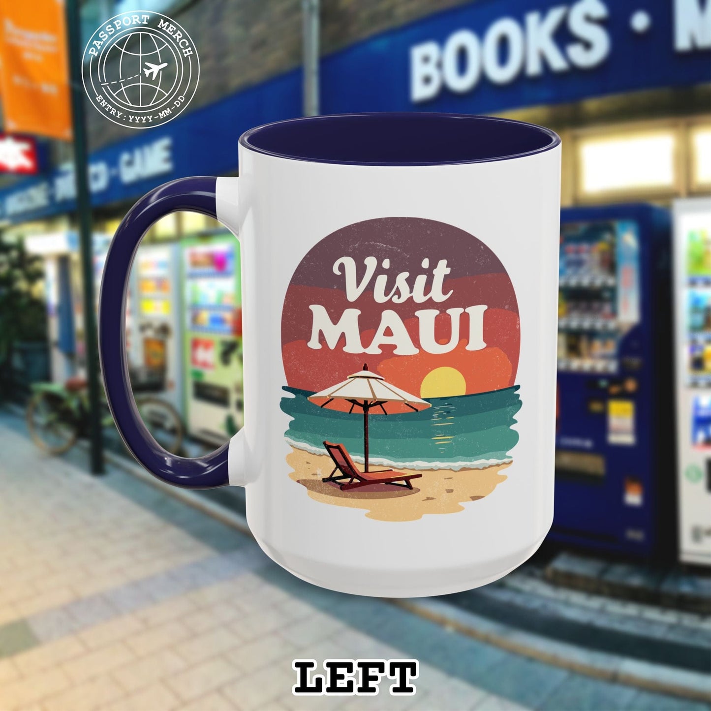 Retro Visit Maui Hawaii 15oz Mug